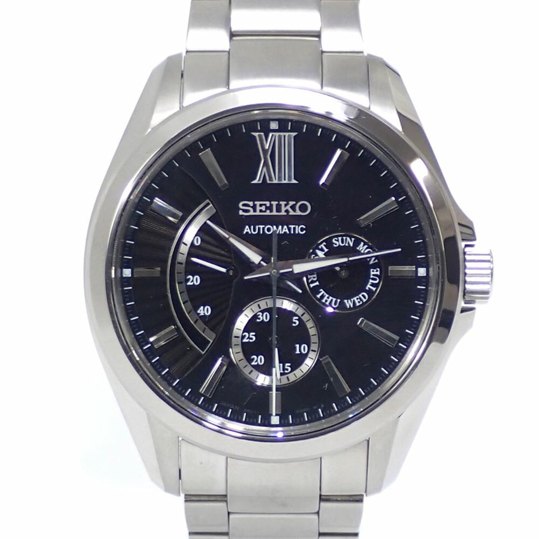 Seiko Brightz Men's Automatic Watch, Stainless Steel, SDGC023, Winding, Mechanical: --- Catalog ---Category: SizeWrist Size: 16cm / 6.29''Case Diameter: 42mm / 1.65''Category: DesignType: WristwatchGender: MenColor (Dial): BlackMaterial (Band): Stainless steelMaterial (Case): Stainle