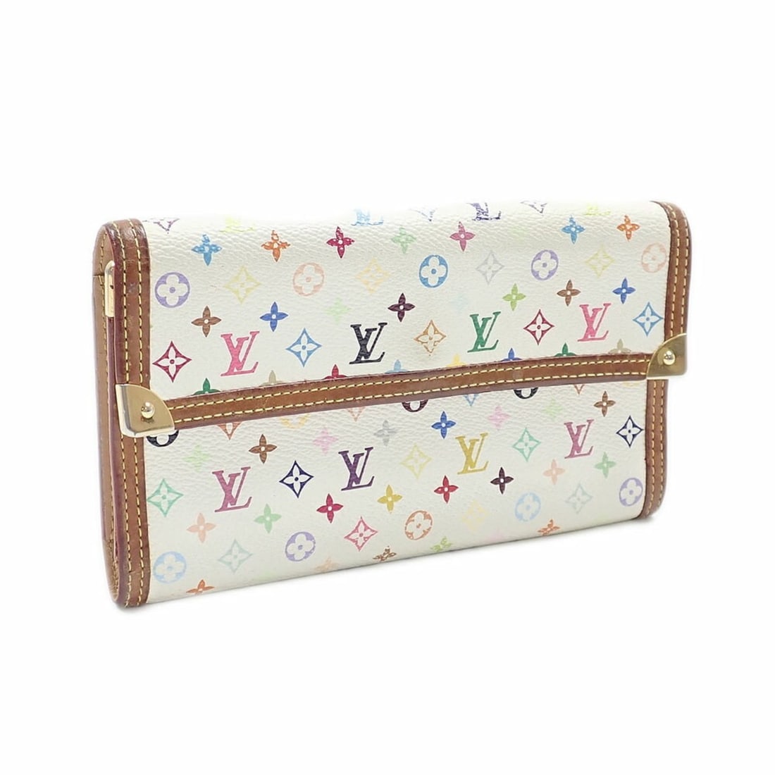 Louis Vuitton Tri-fold Long Wallet Monogram Multicolor Portefeuille Tresor International Women's (1 of 10)