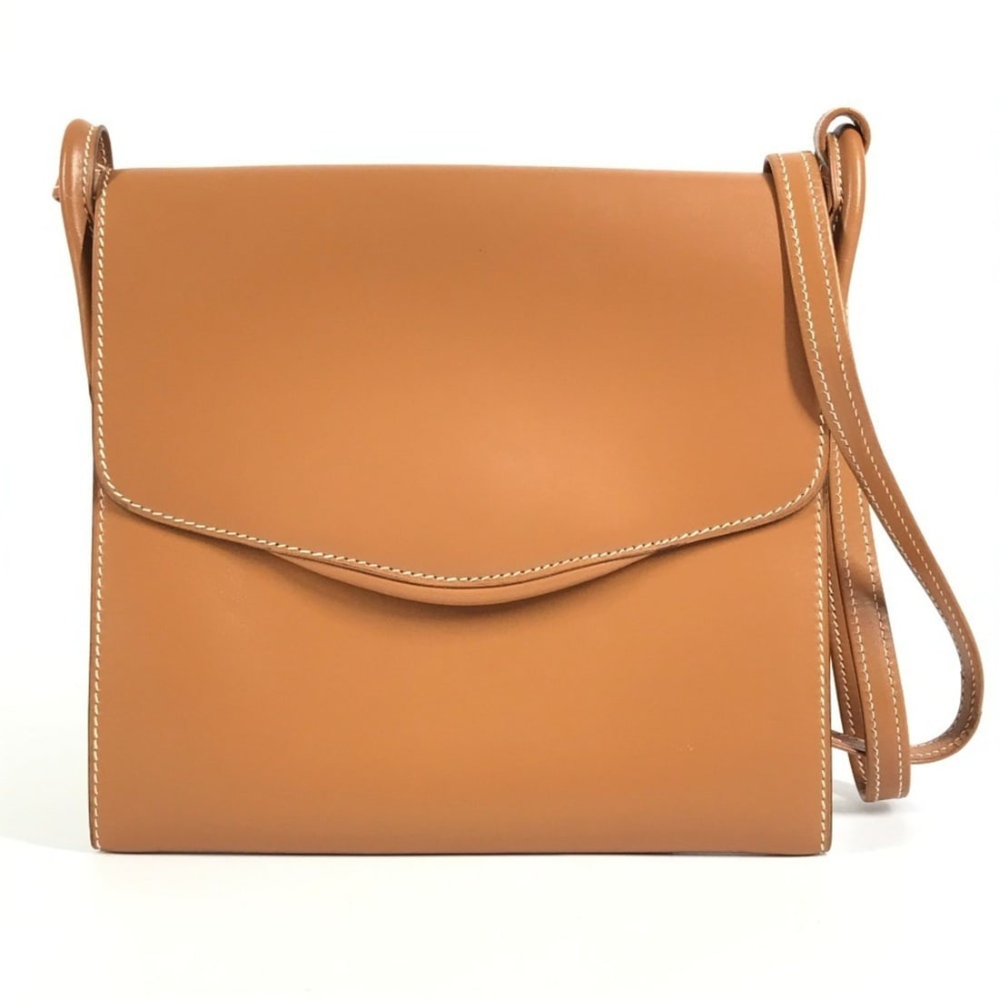 HERMES Vintage Bag, Crossbody Flap Shoulder Veau Chamonix Leather, Men's & Women's, Natural Brown: --- Catalog ---Category: SizeSize (HxWxD): 18cm x 19cm / 7.08'' x 7.48''Category: DesignType: Shoulder bagColor: Brown, NaturalGender: Men,WomenMaterial: Chamonix leather Category: GeneralBrand: