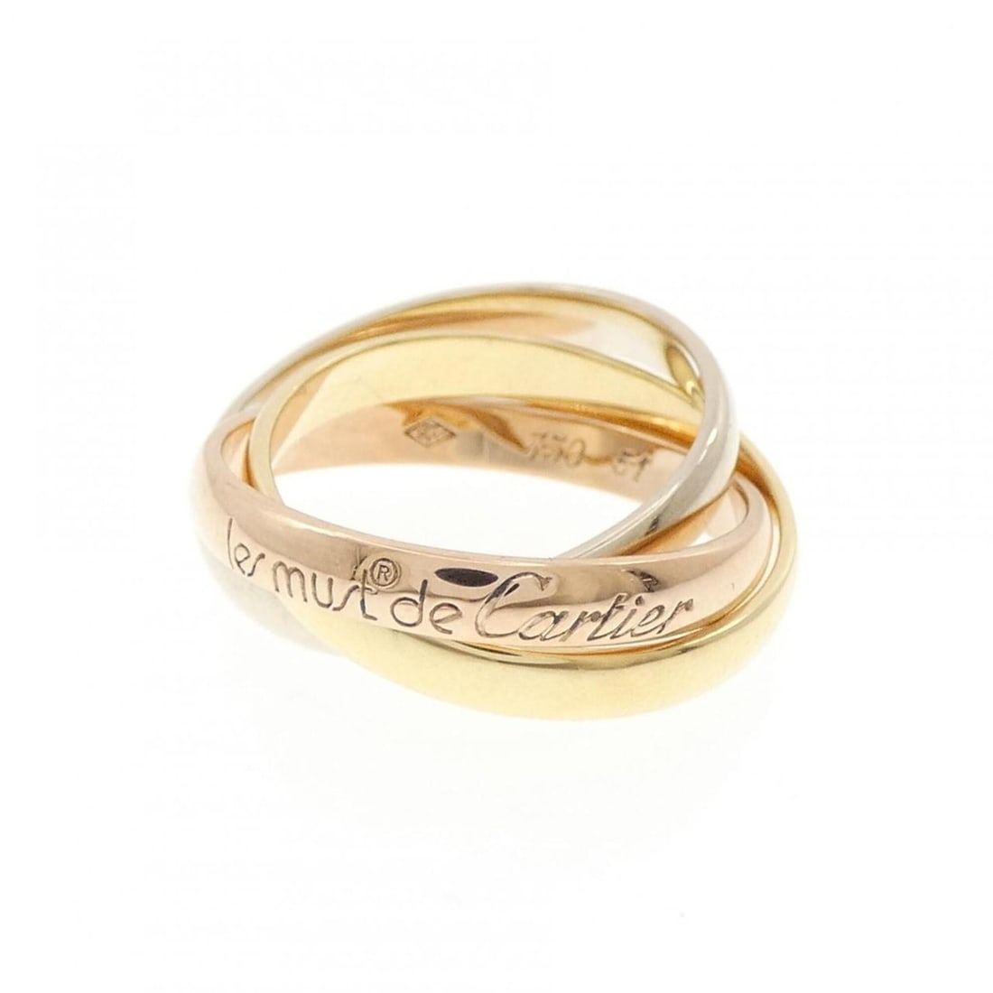Cartier Trinity Ring: --- Catalog ---Category: SizeJP Size: 11US Size: 6Category: DesignType: Band ringGender: WomenMaterial: Pink gold (18K), White gold (18K), Yellow gold (18K)Category: GeneralLine: TrinityBrand: Cartier