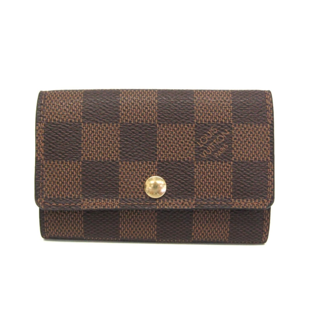 Louis Vuitton Damier 6 Key Holder N62630 Men,Women Damier Canvas Key Case Ebene: --- Catalog ---Category: DesignType: KeycaseColor: EbeneGender: Men,WomenClosure: Snap (hook)Material: Damier Canvas Number of Key Hooks: 6Category: GeneralLine: DamierBrand: Louis VuittonModel: 6 Key