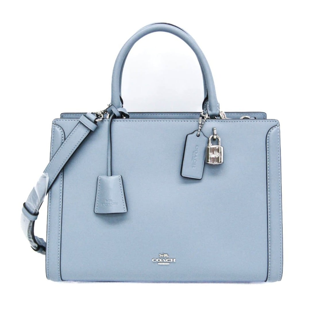 Coach Zoe Carryall F49500 Women's Leather Handbag,Shoulder Bag Light Blue: --- Catalog ---Category: SizeSize (HxWxD): 20cm x 29cm x 13cm / 7.87'' x 11.41'' x 5.11''Strap Length: 102cm - 120cm / 40.15'' - 47.24''Handle Length: 30cm / 11.81''Category: DesignType: Handbag, Shou