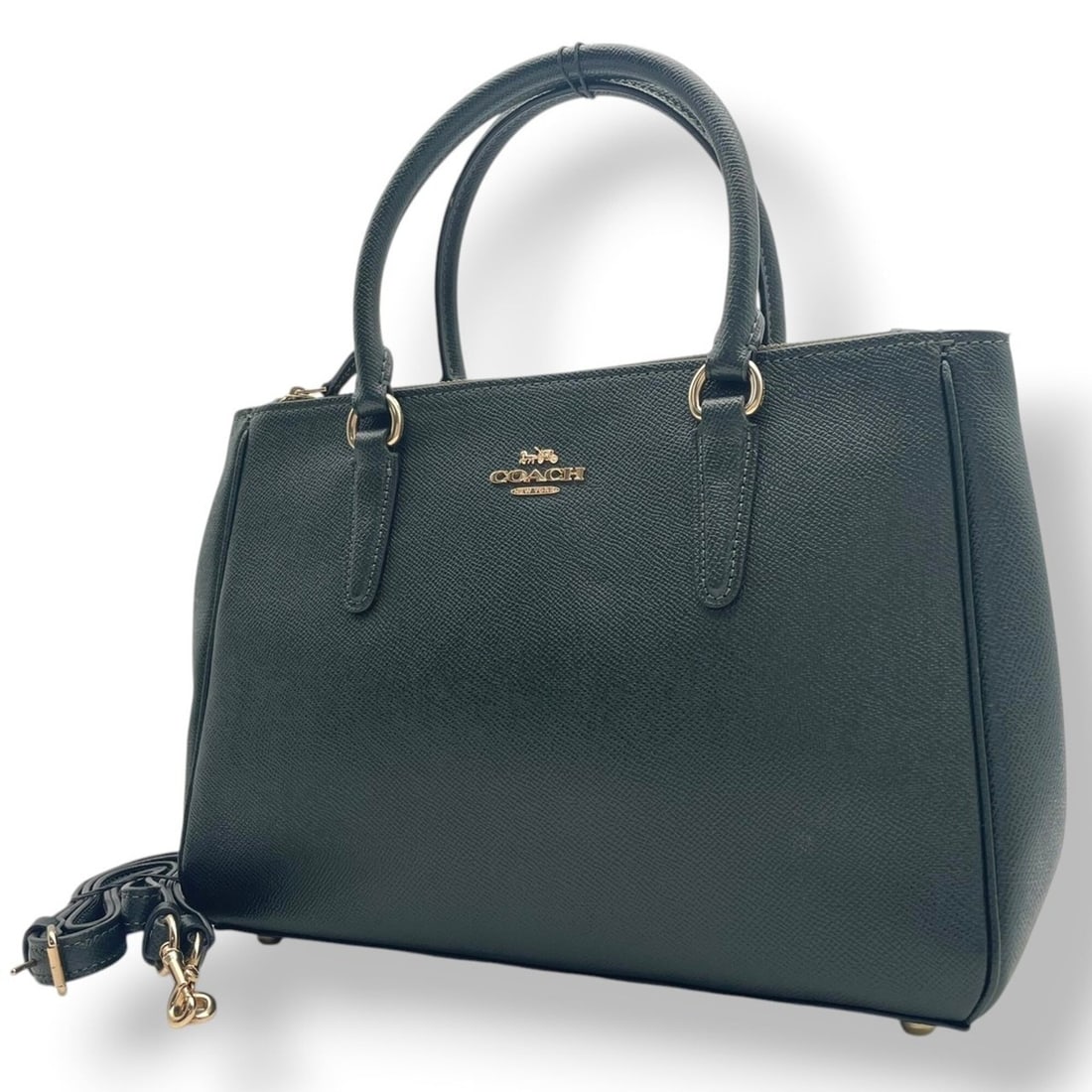 Coach Sally Carryall F44958 Handbag Shoulder Bag Leather Dark Green Women's S98: --- Catalog ---Category: SizeSize (HxWxD): 21cm x 29cm x 13cm / 8.26'' x 11.41'' x 5.11''Category: DesignType: Handbag, Shoulder bagColor: Dark greenGender: WomenMaterial: Leather Category: GeneralMPN