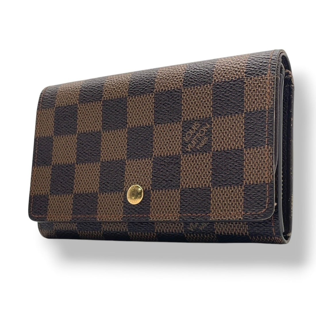 Louis Vuitton LOUIS VUITTON Bi-fold wallet Portemonnaie Billet Trésor Damier N61730 Compact PVC (1 of 20)