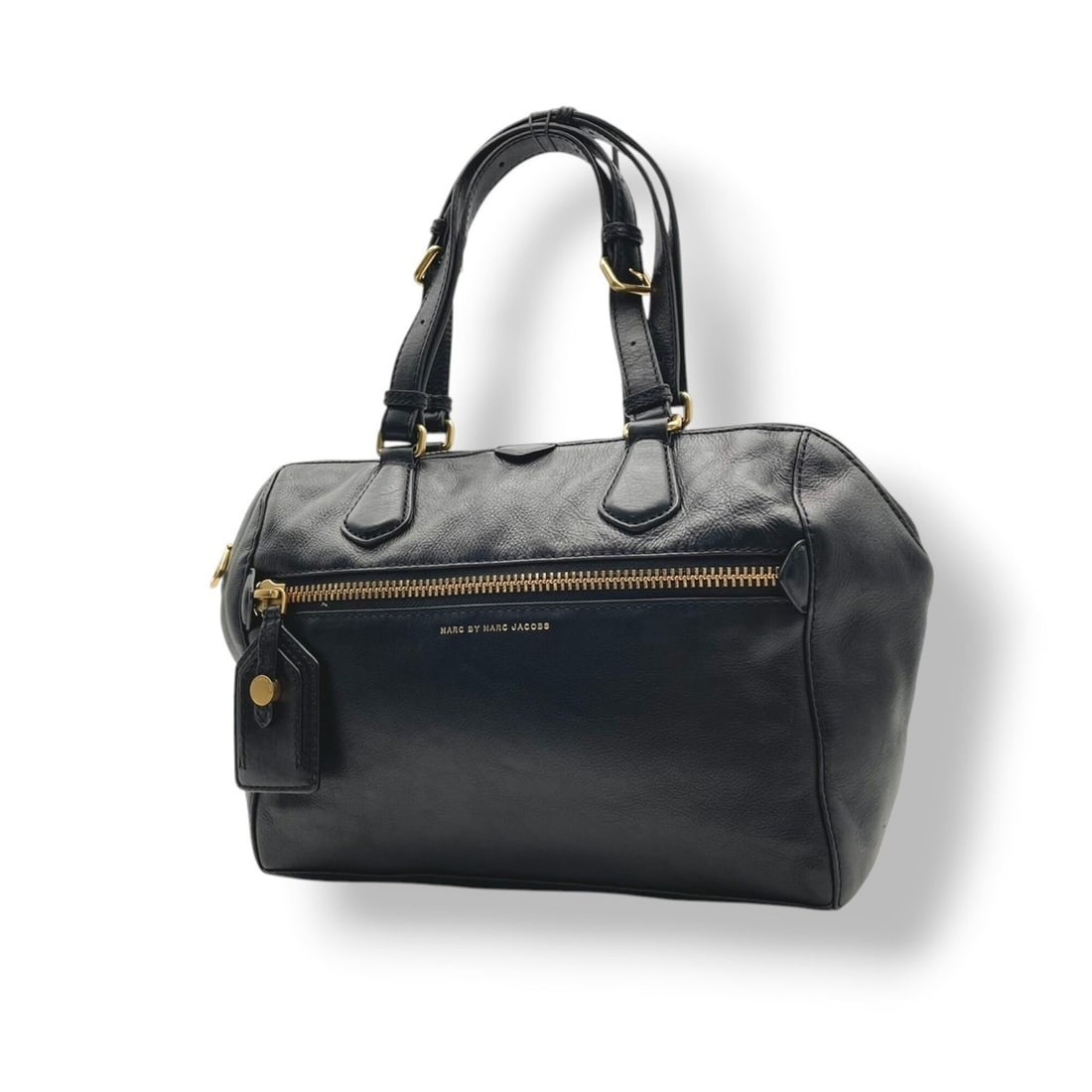 Marc Jacobs tote bag, handbag, leather, black, gold hardware, women's, S24: --- Catalog ---Category: SizeSize (HxWxD): 24cm x 32cm x 11cm / 9.44'' x 12.59'' x 4.33''Category: DesignType: Handbag, Tote bagColor: BlackGender: WomenMaterial: Leather Category: GeneralBrand: Marc 