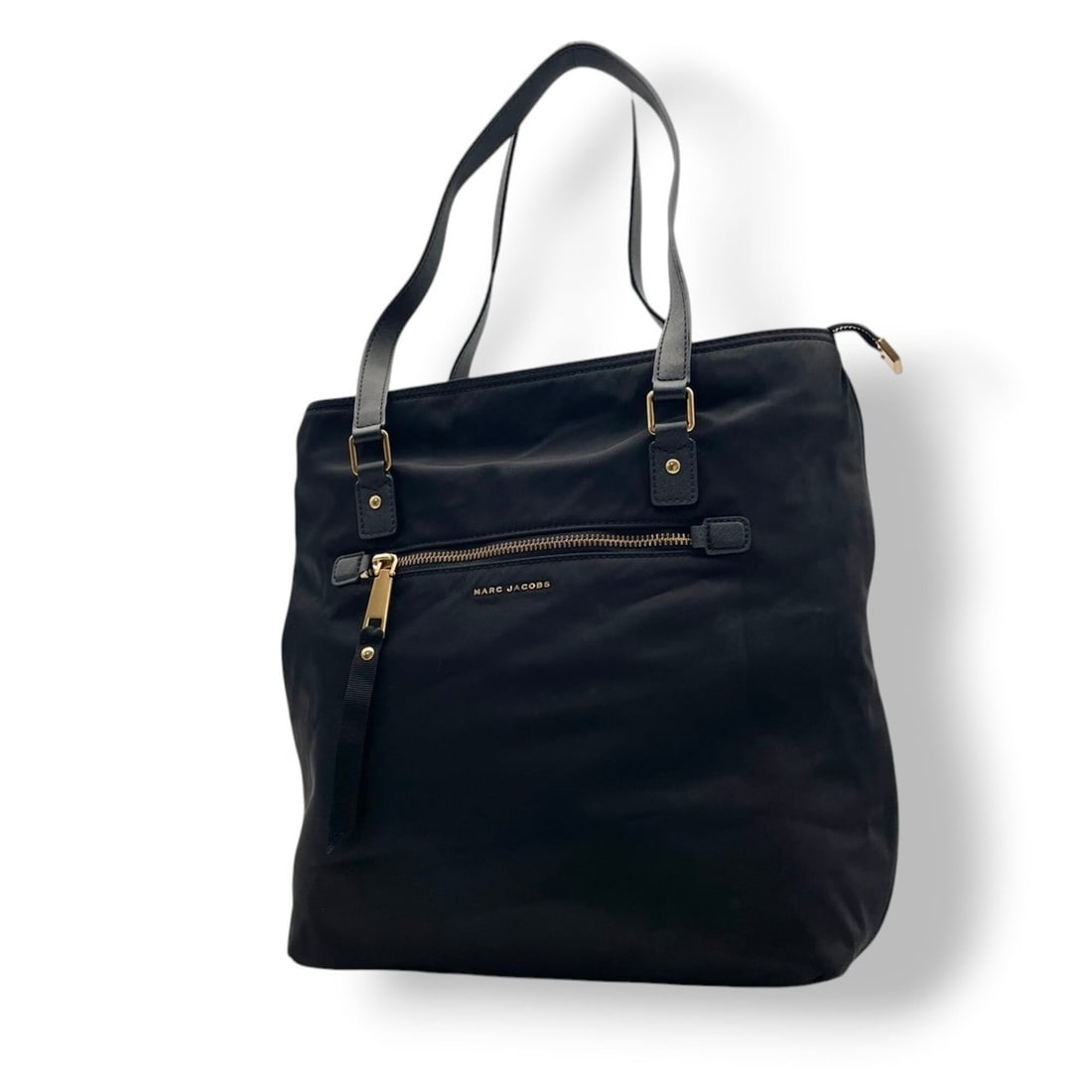Marc Jacobs tote bag, nylon and leather, black with gold hardware, women's, S24 (1 of 20)