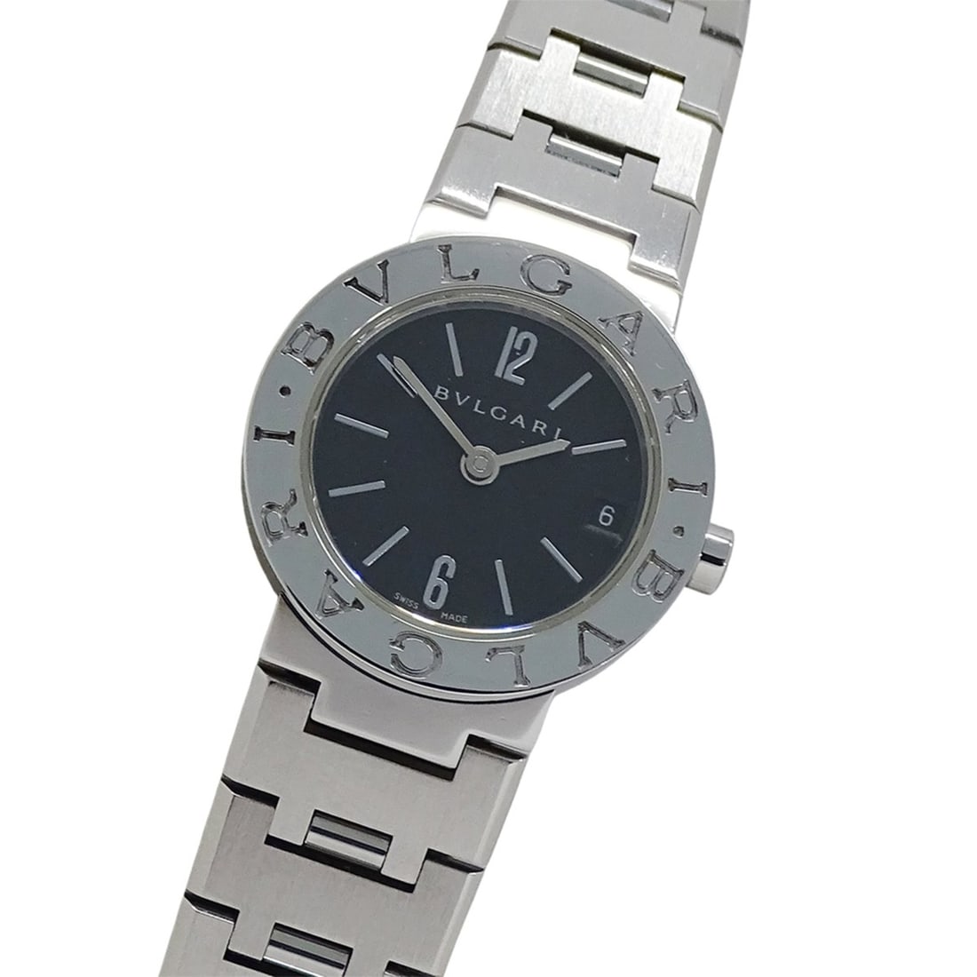 Bulgari BVLGARI Women's Watch, Brand: Date Quartz QZ Stainless Steel SS BB23SS Silver Black Round: --- Catalog ---Category: SizeWrist Size: 16cm / 6.29''Case Diameter: 23mm / 0.91''Category: DesignType: WristwatchGender: WomenColor (Dial): BlackMaterial (Band): Stainless steelMaterial (Case): Stain