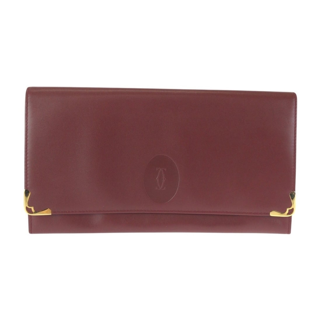 CARTIER Cartier Must Line Wine Red Bordeaux Gold Hardware Leather Clutch Bag Second Unisex Men's: --- Catalog ---Category: SizeSize (HxWxD): 15.5cm x 28cm x 2cm / 6.1'' x 11.02'' x 0.78''Category: DesignType: Clutch bagColor: Bordeaux, Wine redGender: Men,WomenMaterial: Leather Category: GeneralBr