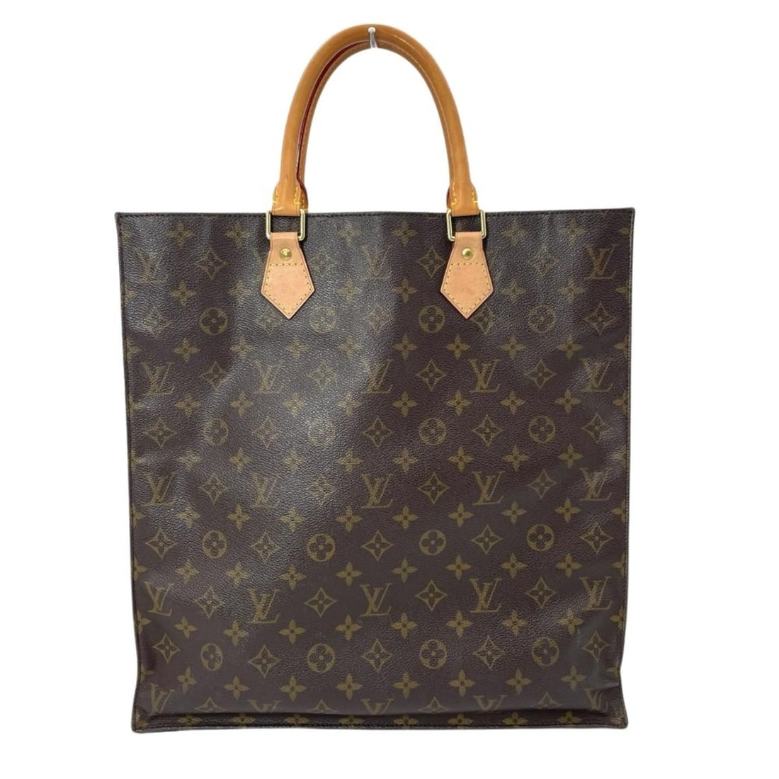 Louis Vuitton Sac Plat Tote Bag, Monogram Canvas, M51140, Brown, Gold Hardware, Indistinct: --- Catalog ---Category: SizeSize (HxWxD): 37cm x 36cm x 9.5cm / 14.56'' x 14.17'' x 3.74''Category: DesignType: Tote bagColor: BrownGender: WomenMaterial: Monogram Hardware Color: GoldCategory: