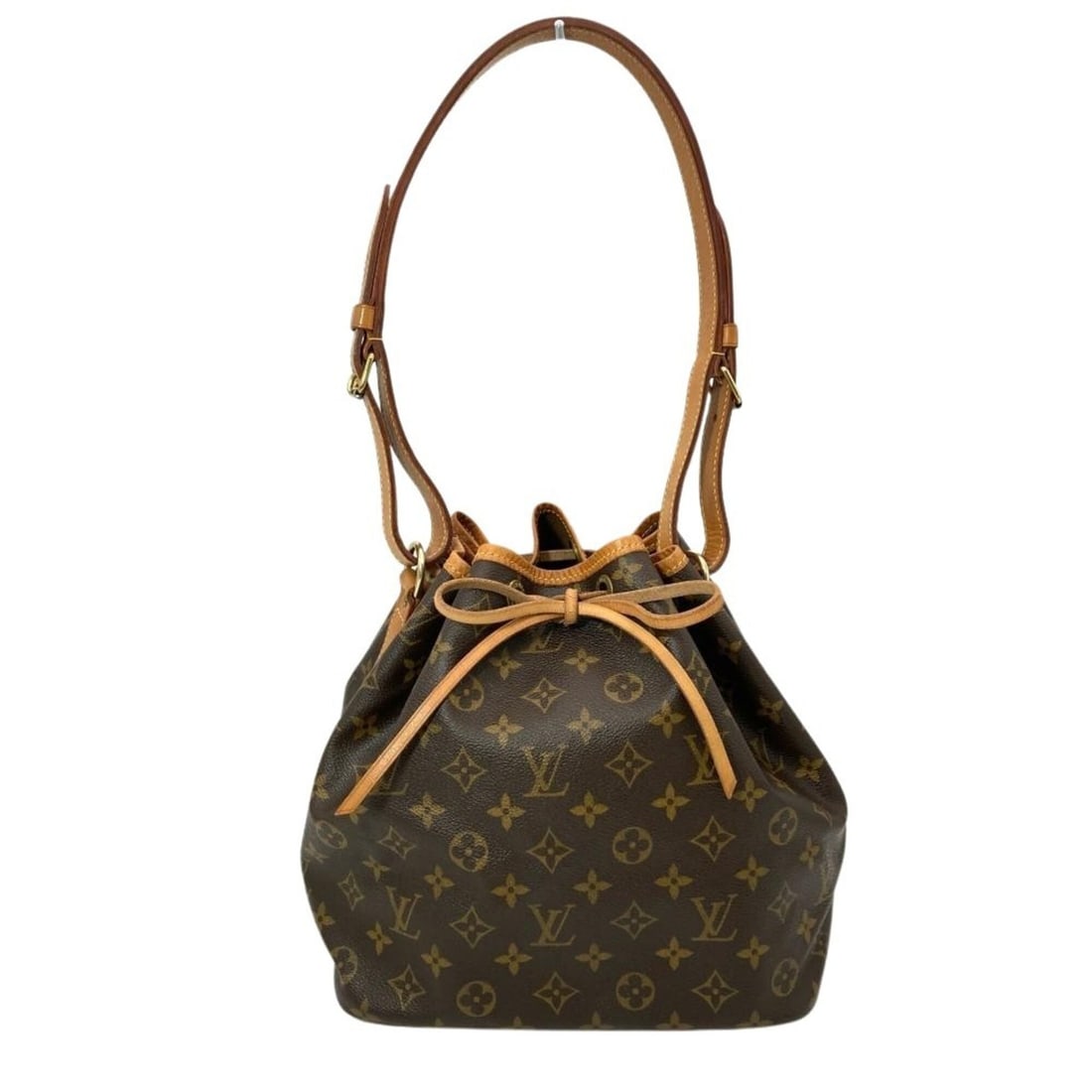 Louis Vuitton Petit Noé Shoulder Bag, Monogram Canvas, M42226, Brown, Gold Hardware, Indistinct: --- Catalog ---Category: SizeSize (HxWxD): 26cm x 24cm x 18cm / 10.23'' x 9.44'' x 7.08''Category: DesignType: Shoulder bagColor: BrownGender: WomenMaterial: Monogram Category: GeneralMPN: M42226Brand