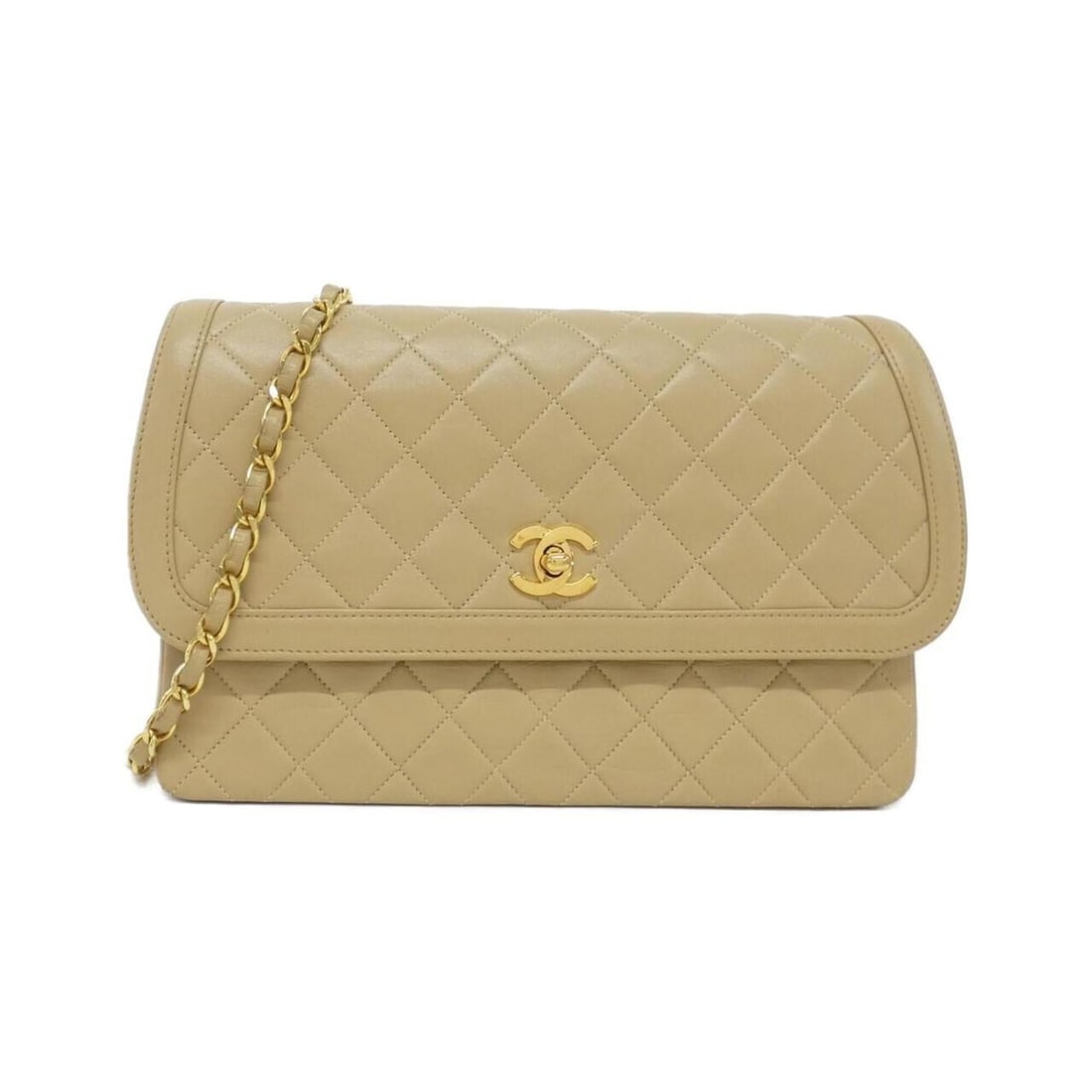 Chanel shoulder bag: --- Catalog ---Category: SizeSize (HxWxD): 17cm x 26cm x 8cm / 6.69'' x 10.23'' x 3.14''Category: DesignType: Shoulder bagColor: BeigeGender: WomenMaterial: Leather Leather/Fur Type: Lamb leatherCateg