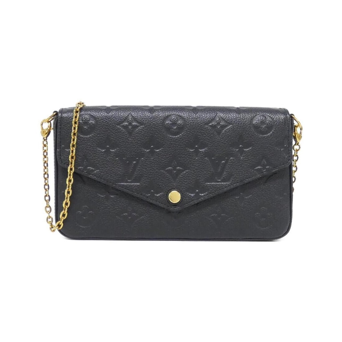 Louis Vuitton Monogram Empreinte Pochette Felicie M64064 Shoulder Bag: --- Catalog ---Category: SizeSize (HxWxD): 12cm x 21cm x 3cm / 4.72'' x 8.26'' x 1.18''Category: DesignType: Pochette, Shoulder bagColor: Black, MonogramGender: WomenMaterial: Monogram Empreinte , Lea