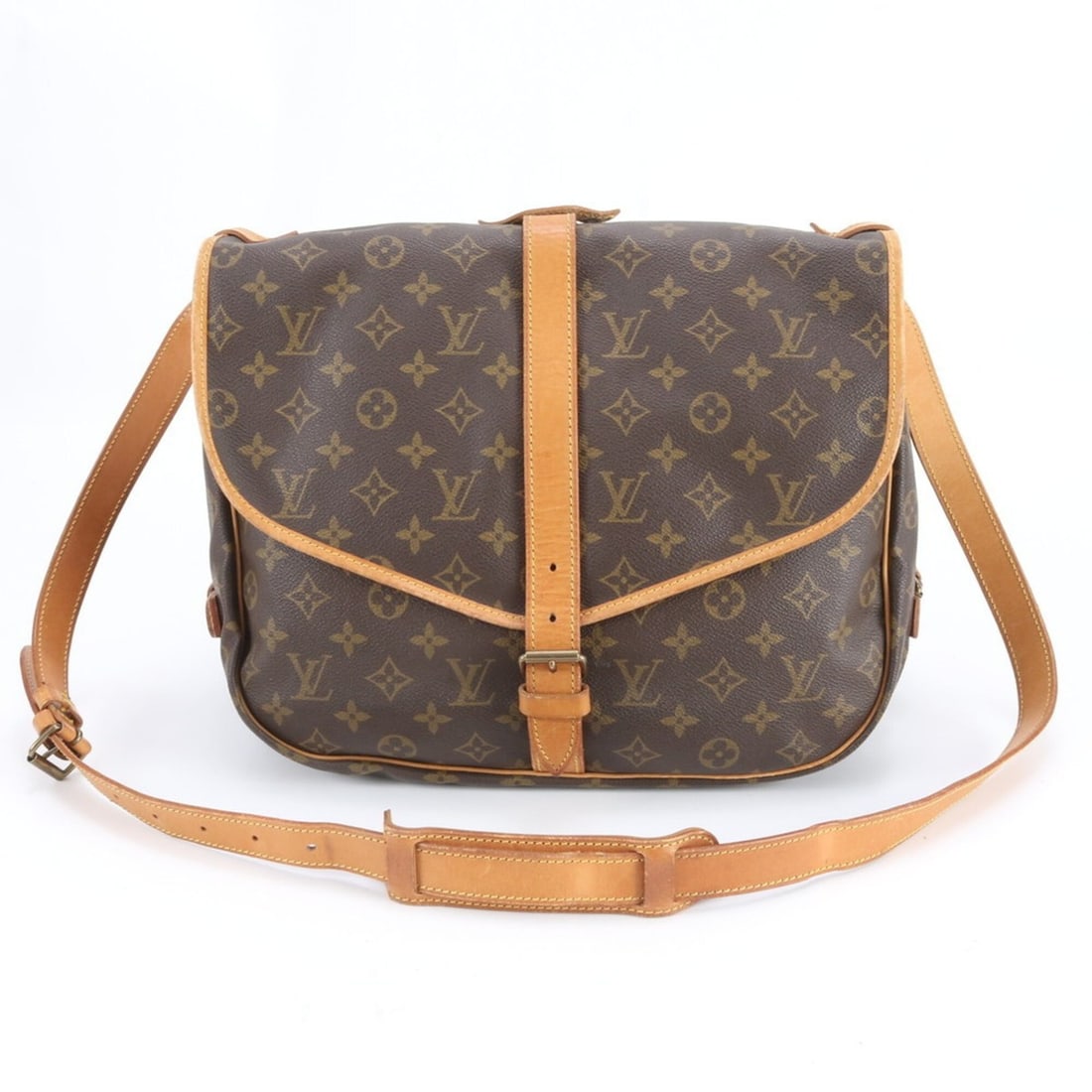 Louis Vuitton Monogram Saumur 35 M42254 Leather Shoulder Bag, Crossbody Handbag - Women's: --- Catalog ---Category: SizeSize (HxWxD): 30cm x 35cm x 21cm / 11.81'' x 13.77'' x 8.26''Category: DesignType: Handbag, Shoulder bagColor: Brown, MonogramGender: WomenMaterial: Leather , Coated canva