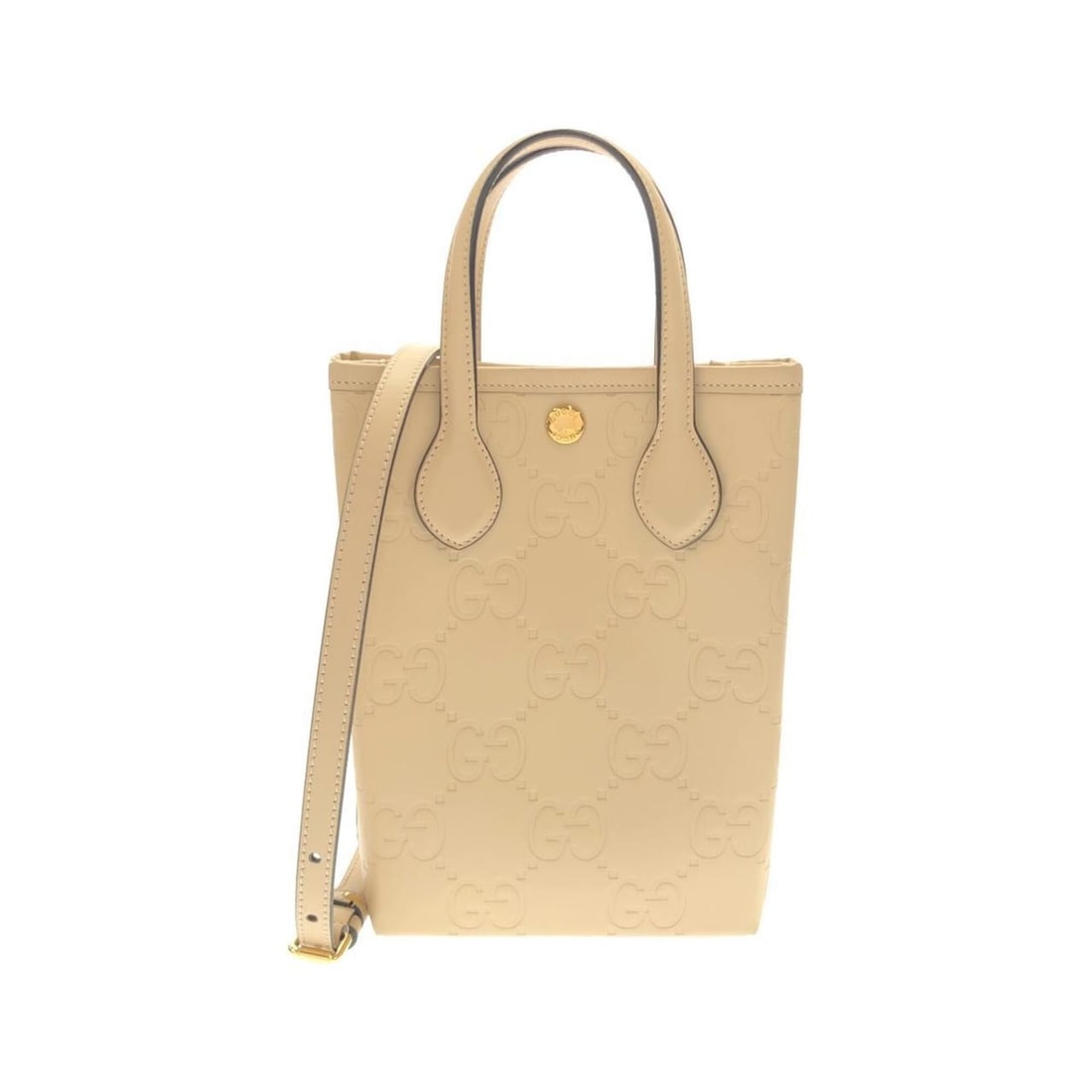 Gucci 790133 AADLO handbag: --- Catalog ---Category: SizeSize (HxWxD): 21cm x 16cm x 5cm / 8.26'' x 6.29'' x 1.96''Category: DesignType: HandbagColor: Light beigeGender: Men,WomenMaterial: GG leather Hardware Color: