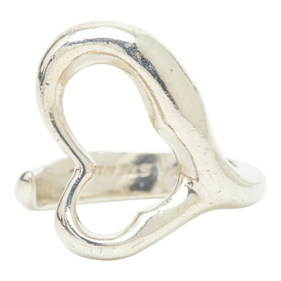 Tiffany & Co. Elsa Peretti Open Heart Ring, Sterling Silver (SV925), Women's Ring.: --- Catalog ---Category: SizeJP Size: 5.5US Size: 3.5Category: DesignColor: SilverGender: WomenMaterial: Silver 925Category: GeneralBrand: Tiffany--- Item List ---Section: ConditionRanking: Rank AB Us