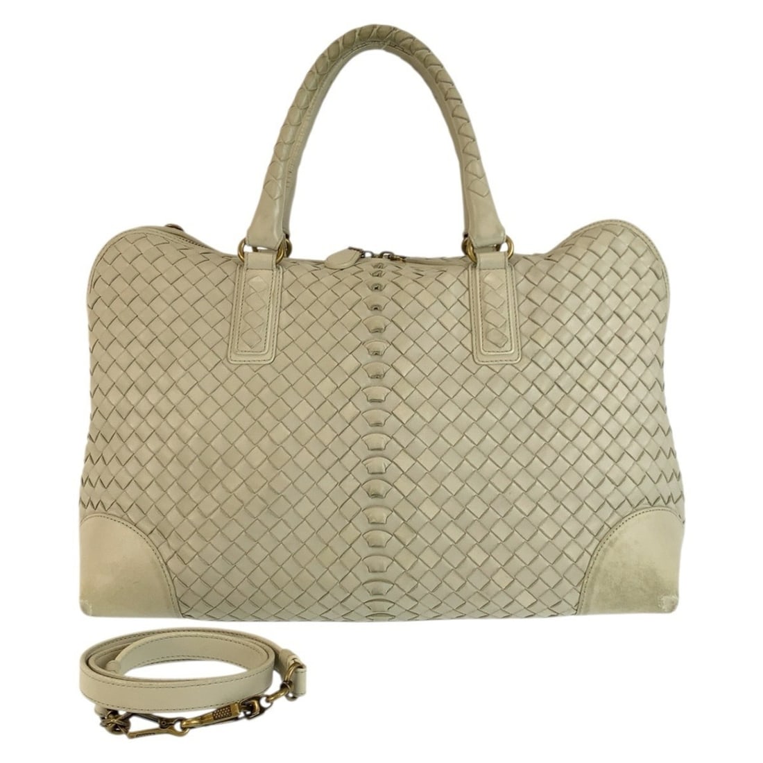 BOTTEGA VENETA Intrecciato Ivory Leather Handbag/Shoulder Bag (194403 VFEDO 9541) for Women: --- Catalog ---Category: SizeSize (HxWxD): 24cm x 36cm x 14cm / 9.44'' x 14.17'' x 5.51''Category: DesignType: Handbag, Shoulder bagColor: IvoryGender: WomenMaterial: Intrecciato Category: GeneralMPN: