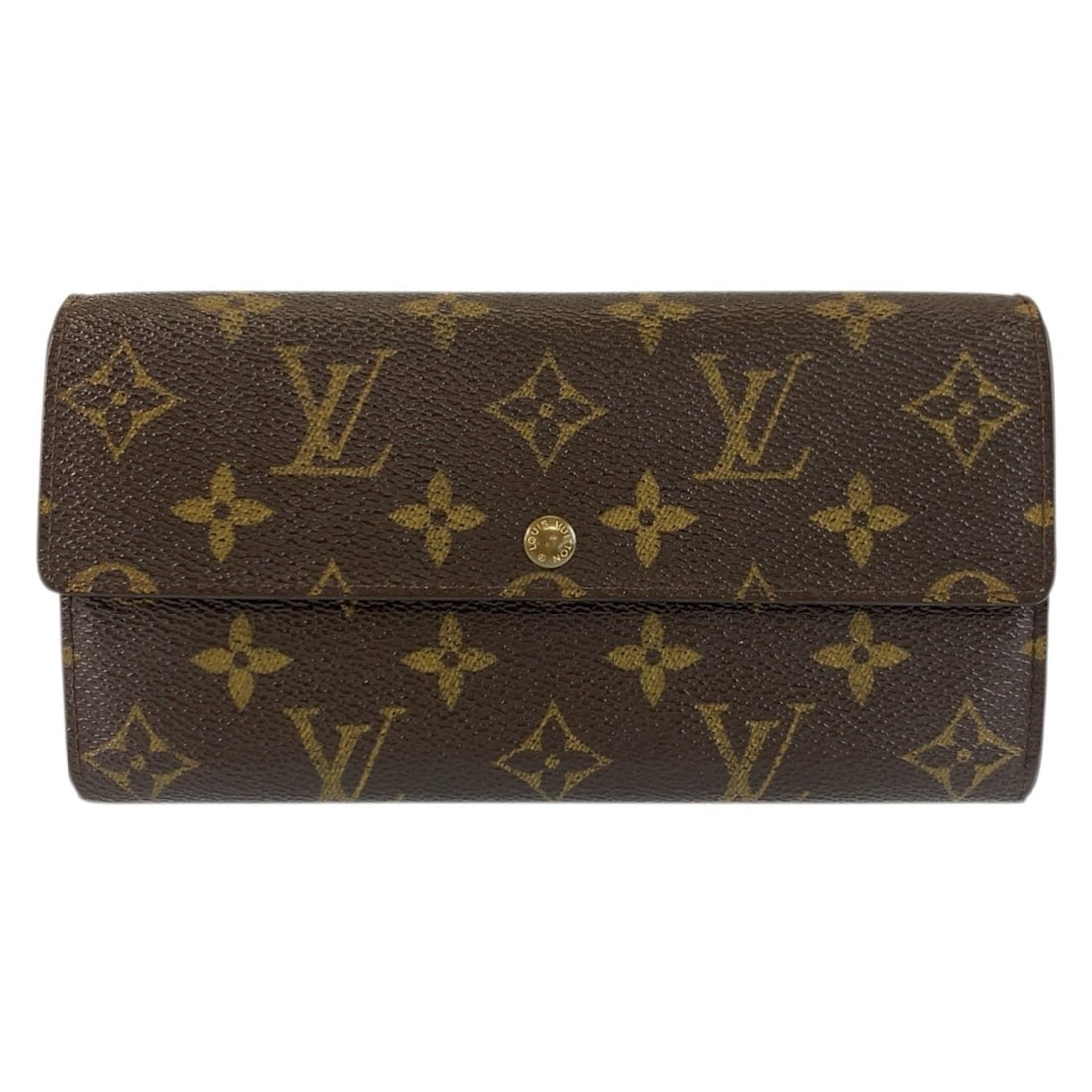 LOUIS VUITTON Louis Vuitton Monogram Portefeuille Sarah Brown Gold Hardware M61734 Long Wallet for: --- Catalog ---Category: SizeSize (HxWxD): 10cm x 19cm x 2.5cm / 3.93'' x 7.48'' x 0.98''Category: DesignType: Wallet (tri-fold)Color: Brown, MonogramGender: WomenMaterial: Monogram Category: GeneralM
