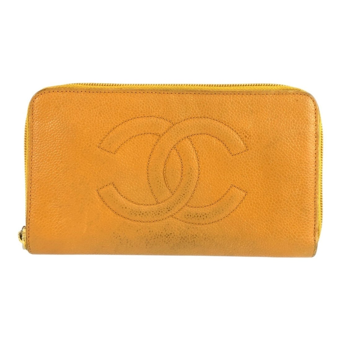 CHANEL Coco Mark Yellow Leather Long Wallet for Women: --- Catalog ---Category: SizeSize (HxWxD): 12cm x 20cm x 2cm / 4.72'' x 7.87'' x 0.78''Category: DesignType: Long wallet (bi-fold)Color: YellowGender: WomenMaterial: Leather Category: GeneralBrand: Ch