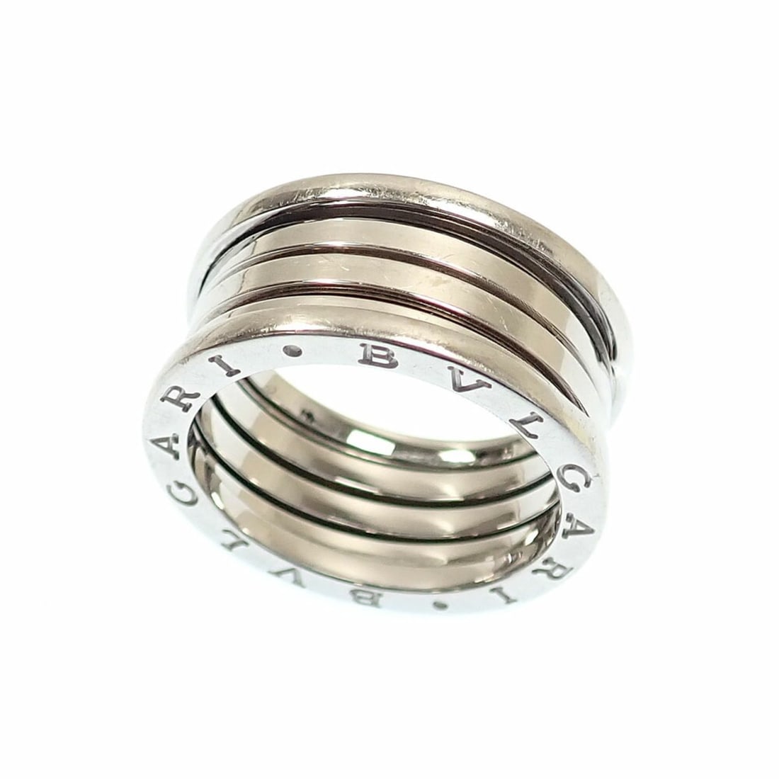 Bvlgari B.zero1 Ring for Men, 18K White Gold, Size 22 (#63), 14.3g, 750 Gold Ring.: --- Catalog ---Category: SizeWidth: 10mm / 0.39''Weight: 14.3g / 0.5oz.JP Size: 22US Size: 10.5Category: DesignType: Band ringGender: MenMaterial: White gold (18K)Category: GeneralLine: B.zero1Brand: 