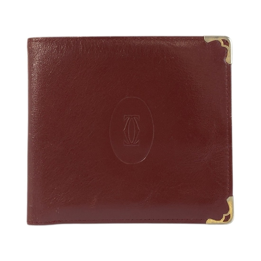 CARTIER Vintage Must Line Bordeaux Gold Hardware Leather Folding Wallet for Women: --- Catalog ---Category: SizeSize (HxWxD): 10cm x 11cm x 1cm / 3.93'' x 4.33'' x 0.39''Category: DesignType: Bill wallet (bi-fold)Color: BordeauxGender: WomenMaterial: Leather Category: GeneralBrand: 
