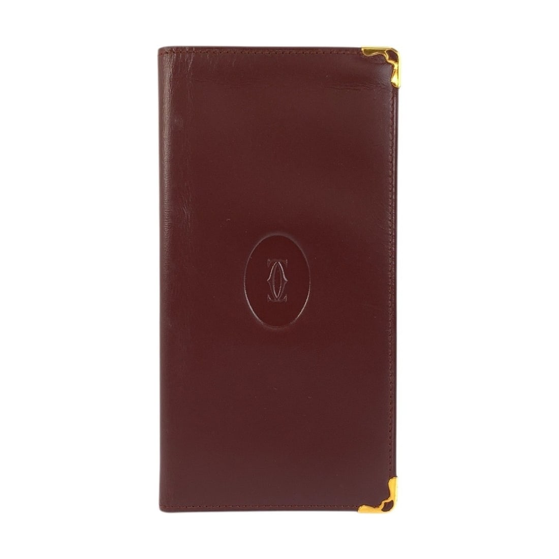 CARTIER Cartier Must Line Bordeaux Gold Hardware Leather Long Wallet Billfold Men's: --- Catalog ---Category: SizeSize (HxWxD): 17.5cm x 9cm x 1cm / 6.88'' x 3.54'' x 0.39''Category: DesignType: Long bill wallet (bi-fold)Color: BordeauxGender: MenMaterial: Leather Category: GeneralBra
