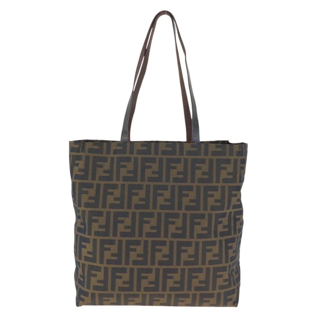 FENDI Zucca Brown Nylon Leather Tote Bag Shoulder for Women: --- Catalog ---Category: SizeSize (HxWxD): 28cm x 27cm x 11cm / 11.02'' x 10.62'' x 4.33''Category: DesignType: Shoulder bag, Tote bagColor: BrownGender: WomenMaterial: Nylon , Leather Hardware Color: