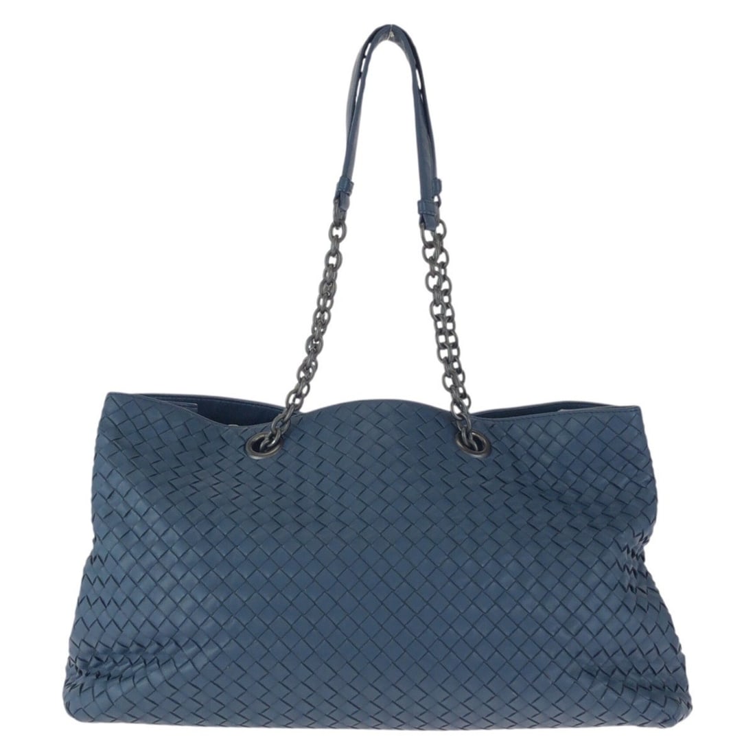 BOTTEGA VENETA Bottega Veneta Intrecciato Navy Gunmetal Hardware Leather Chain Shoulder Bag Tote for: --- Catalog ---Category: SizeSize (HxWxD): 23cm x 39cm x 16cm / 9.05'' x 15.35'' x 6.29''Category: DesignType: Shoulder bag, Tote bagColor: NavyGender: MenMaterial: Leather Hardware Color: GunmetalCat