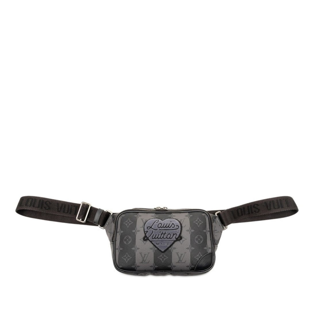 Louis Vuitton x NIGO Monogram Stripe Eclipse Modular Sling Body Bag Crossbody M59338 Black Gray: --- Catalog ---Category: SizeSize (HxWxD): 15cm x 22cm x 4cm / 5.9'' x 8.66'' x 1.57''Category: DesignType: Sling bagColor: Black, GrayGender: MenMaterial: PVC Category: GeneralBrand: Louis Vuitton---