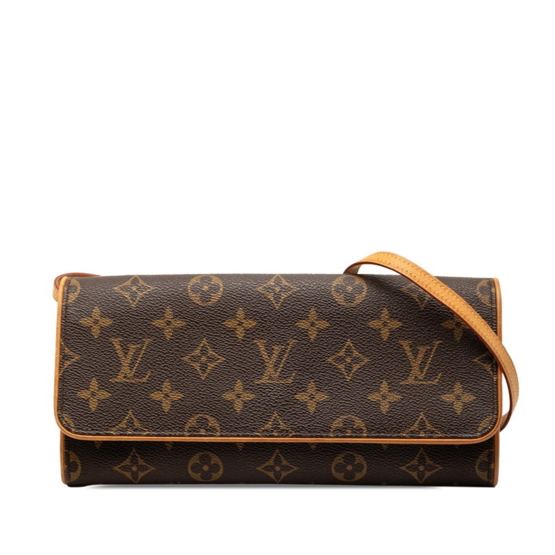 Louis Vuitton Monogram Pochette Twin GM Crossbody Shoulder Bag M51852 Brown Leather Women's LOUIS: --- Catalog ---Category: SizeSize (HxWxD): 12cm x 24cm x 2.5cm / 4.72'' x 9.44'' x 0.98''Category: DesignType: Shoulder bagColor: BrownGender: WomenMaterial: PVC , Leather Category: GeneralBrand: