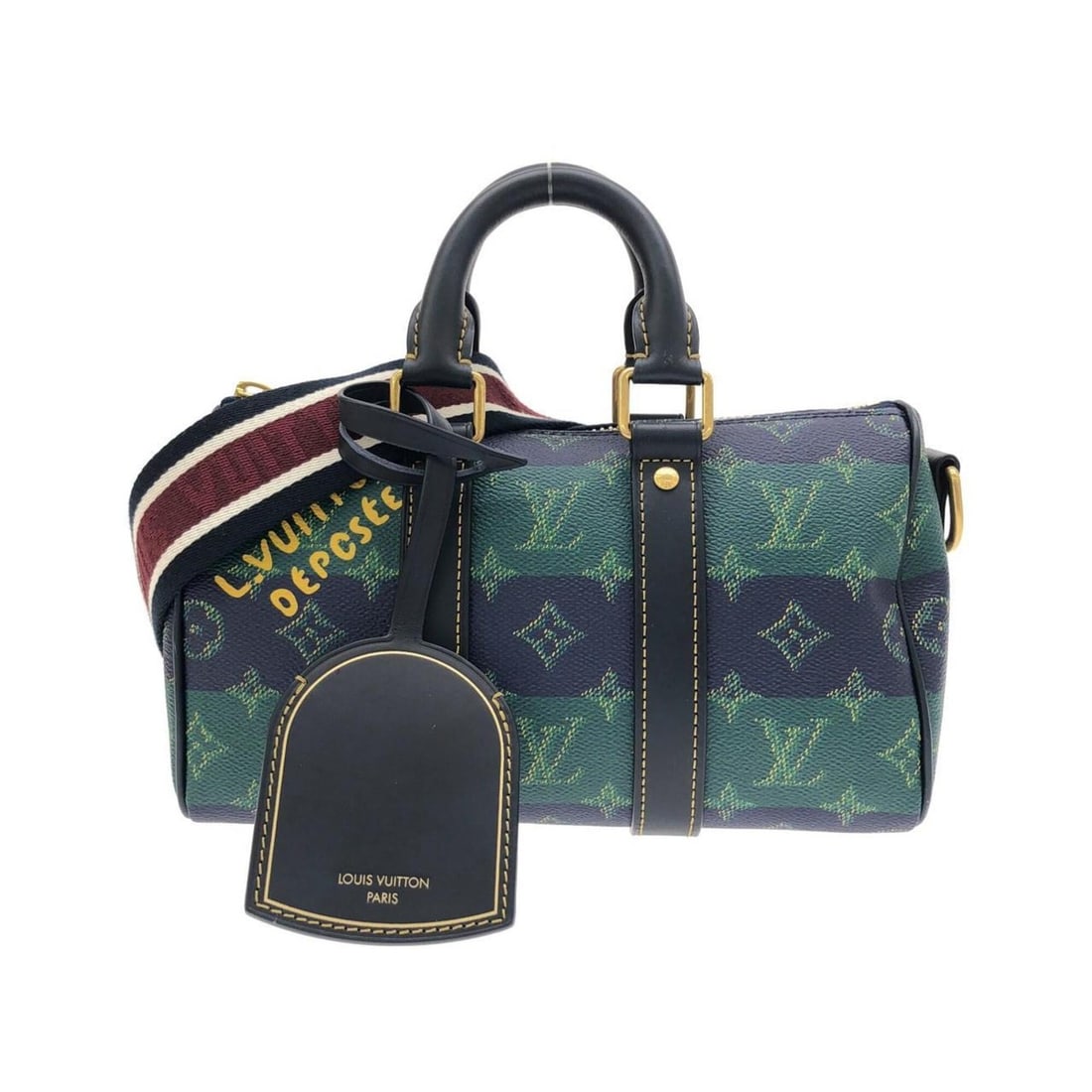 Louis Vuitton Monogram Heritage Keepall Bandoulière 25cm M25786 Boston Bag: --- Catalog ---Category: SizeSize (HxWxD): 15cm x 25cm x 10cm / 5.9'' x 9.84'' x 3.93''Category: DesignType: Boston bagColor: BlueGender: Men,WomenMaterial: Coated canvas Hardware Color: