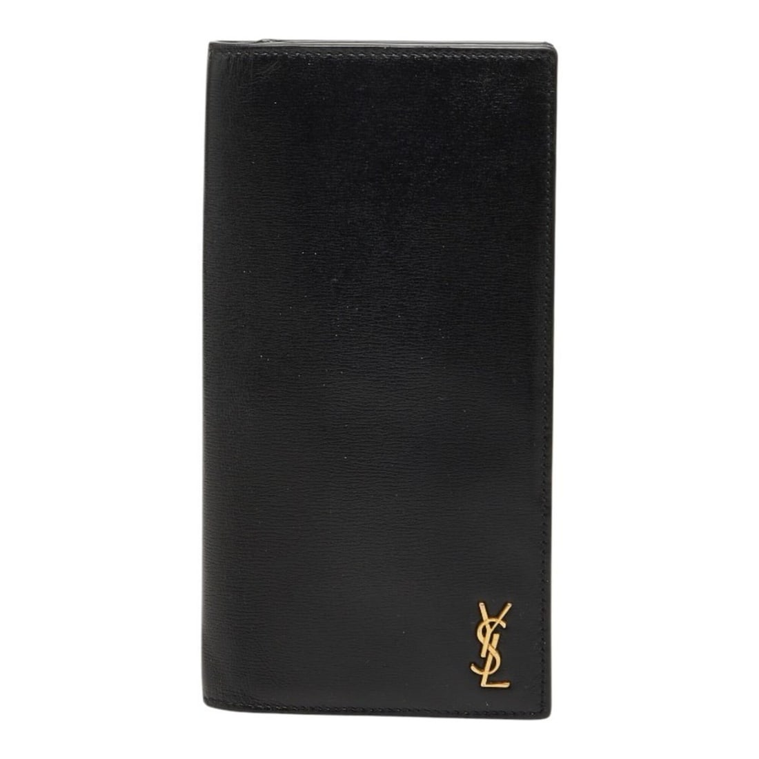 Saint Laurent YSL logo bi-fold long wallet, black leather, women's.: --- Catalog ---Category: SizeSize (HxWxD): 9.5cm x 18cm x 1.7cm / 3.74'' x 7.08'' x 0.66''Category: DesignType: Long wallet (bi-fold)Color: BlackGender: WomenMaterial: Leather Category: GeneralBrand: 