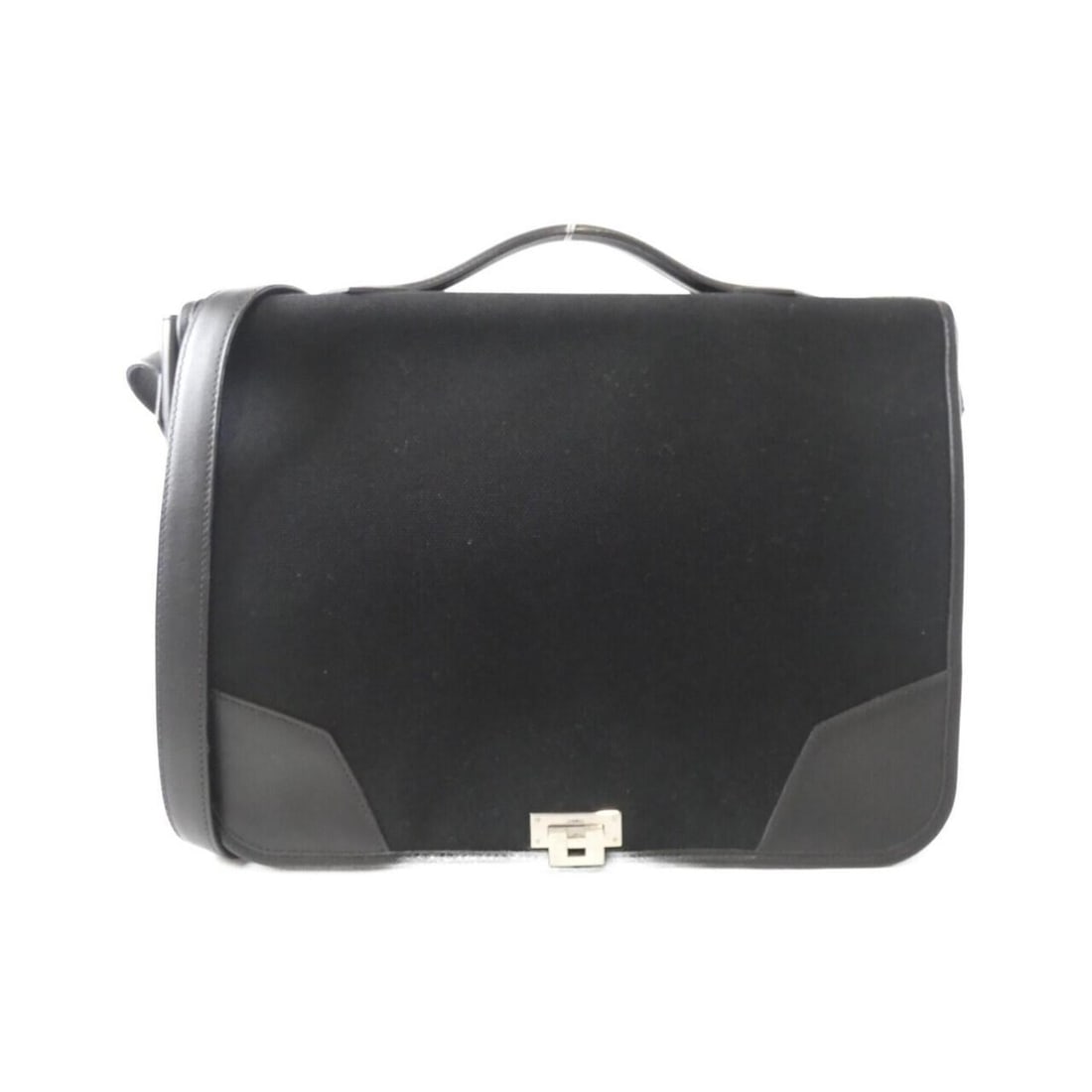 Hermes Porte-Documents Victoria 2 Shoulder Bag: --- Catalog ---Category: SizeSize (HxWxD): 27cm x 36cm x 6cm / 10.62'' x 14.17'' x 2.36''Category: DesignType: Shoulder bagColor: BlackGender: WomenMaterial: Canvas Hardware Color: SilverCategory: