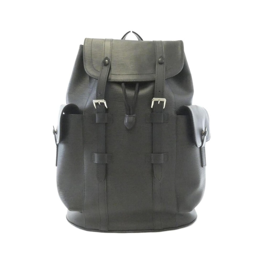Louis Vuitton Epi Christopher MM M50159 Backpack: --- Catalog ---Category: SizeSize (HxWxD): 43cm x 34cm x 13cm / 16.92'' x 13.38'' x 5.11''Category: DesignType: BackpackColor: BlackGender: MenMaterial: Leather Hardware Color: SilverLeather/Fur
