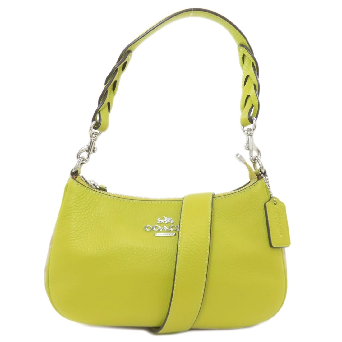 Coach CJ590 Terri Signature 2-Way Handbag Leather Women's COACH: --- Catalog ---Category: SizeSize (HxWxD): 13cm x 20cm x 7cm / 5.11'' x 7.87'' x 2.75''Category: DesignType: HandbagColor: YellowGender: WomenMaterial: Leather Category: GeneralMPN: CJ590Brand: