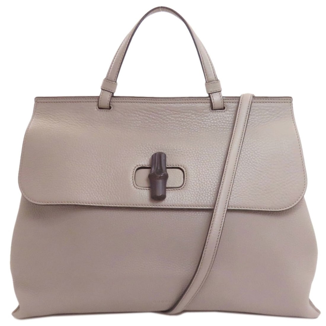 Gucci 370830 Bamboo Daily 2-Way Handbag Leather Women's GUCCI: --- Catalog ---Category: SizeSize (HxWxD): 29cm x 40cm x 14.5cm / 11.41'' x 15.74'' x 5.7''Category: DesignType: HandbagColor: GrayStyle: EverydayGender: WomenMaterial: Leather Category: GeneralMPN: 3