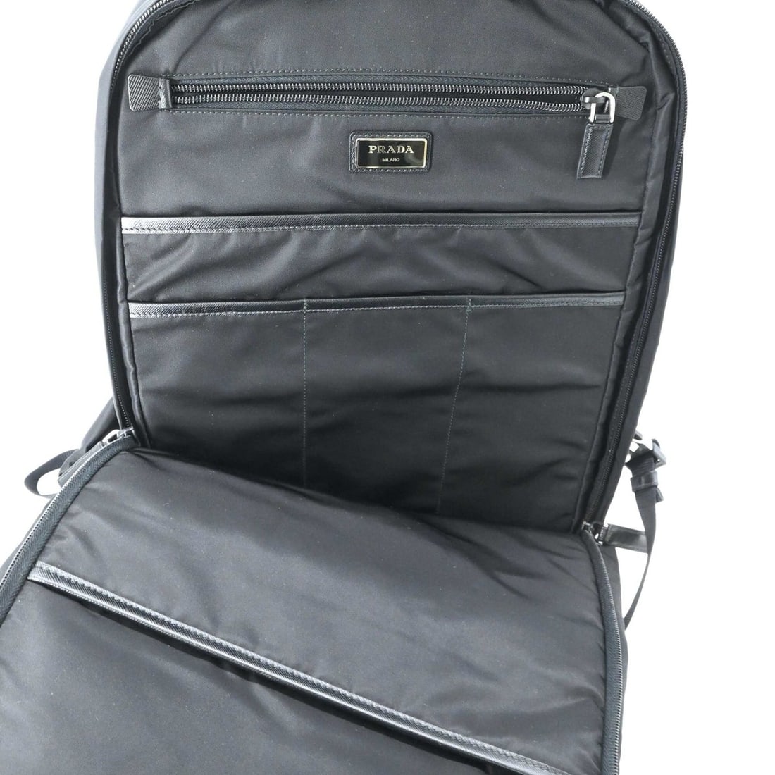 PRADA Tessuto Speedlock Nylon Backpack (Black) - 14