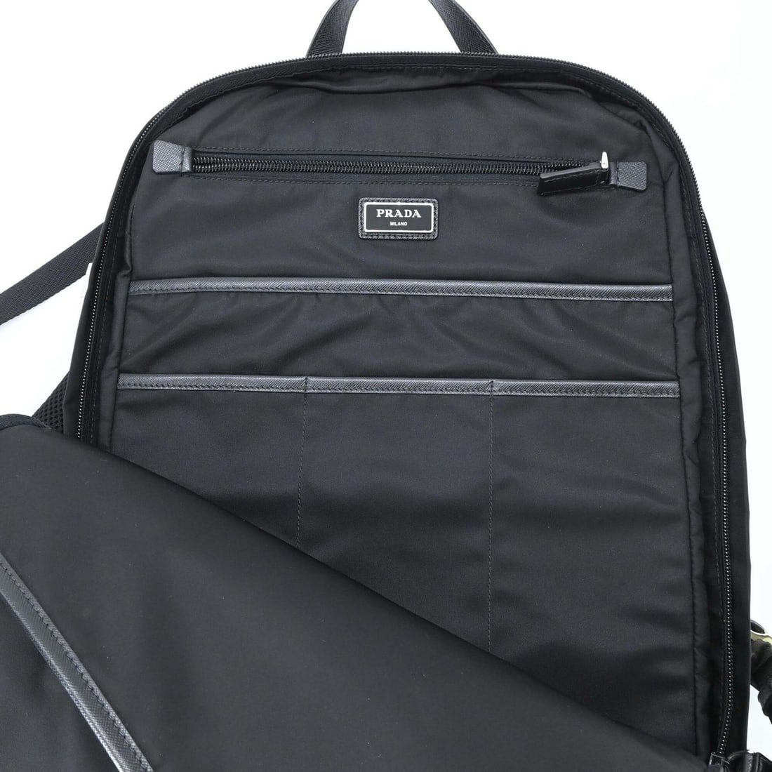 PRADA Tessuto Speedlock Nylon Backpack (Black) - 16