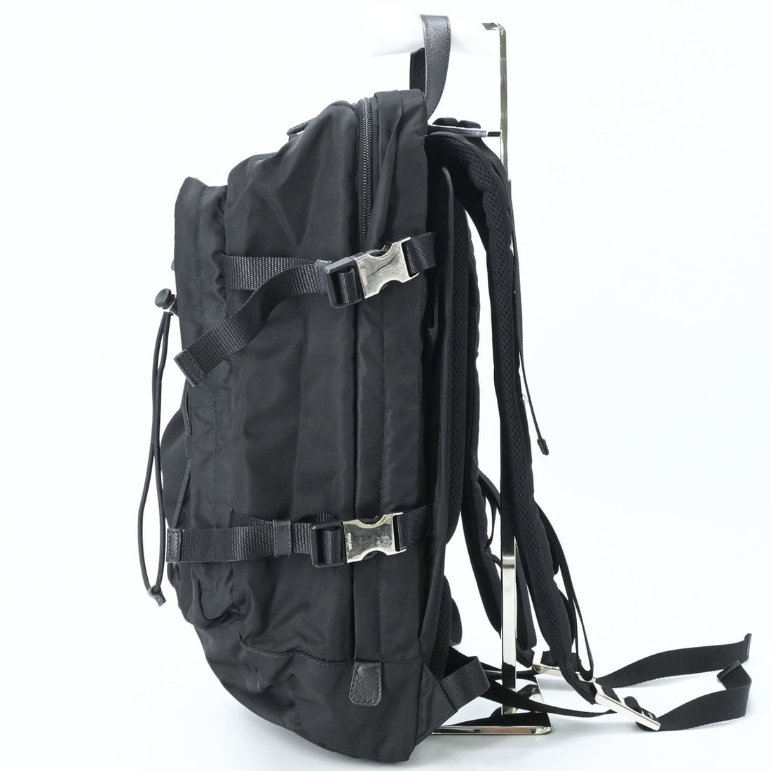 PRADA Tessuto Speedlock Nylon Backpack (Black) - 4