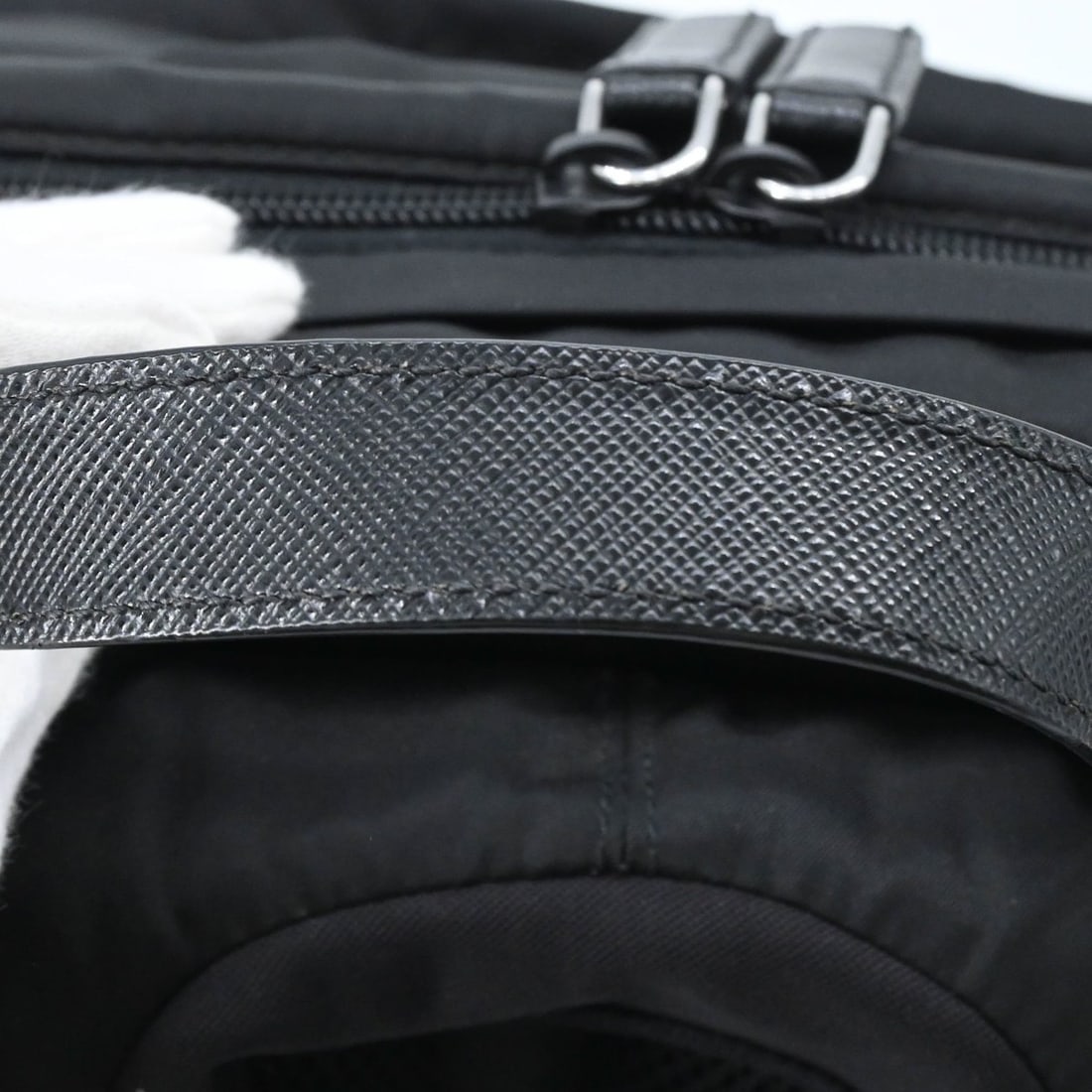 PRADA Tessuto Speedlock Nylon Backpack (Black) - 7