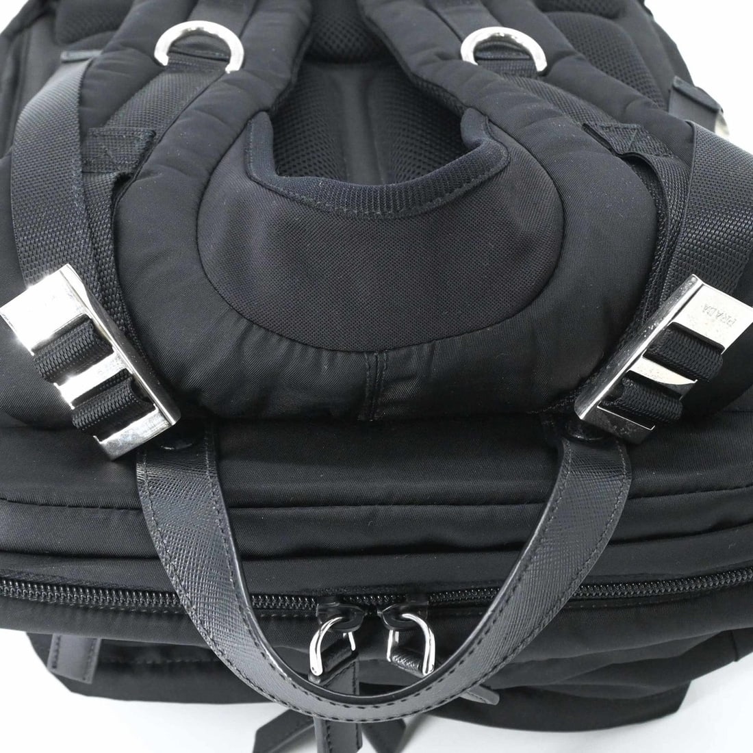 PRADA Tessuto Speedlock Nylon Backpack (Black) - 8