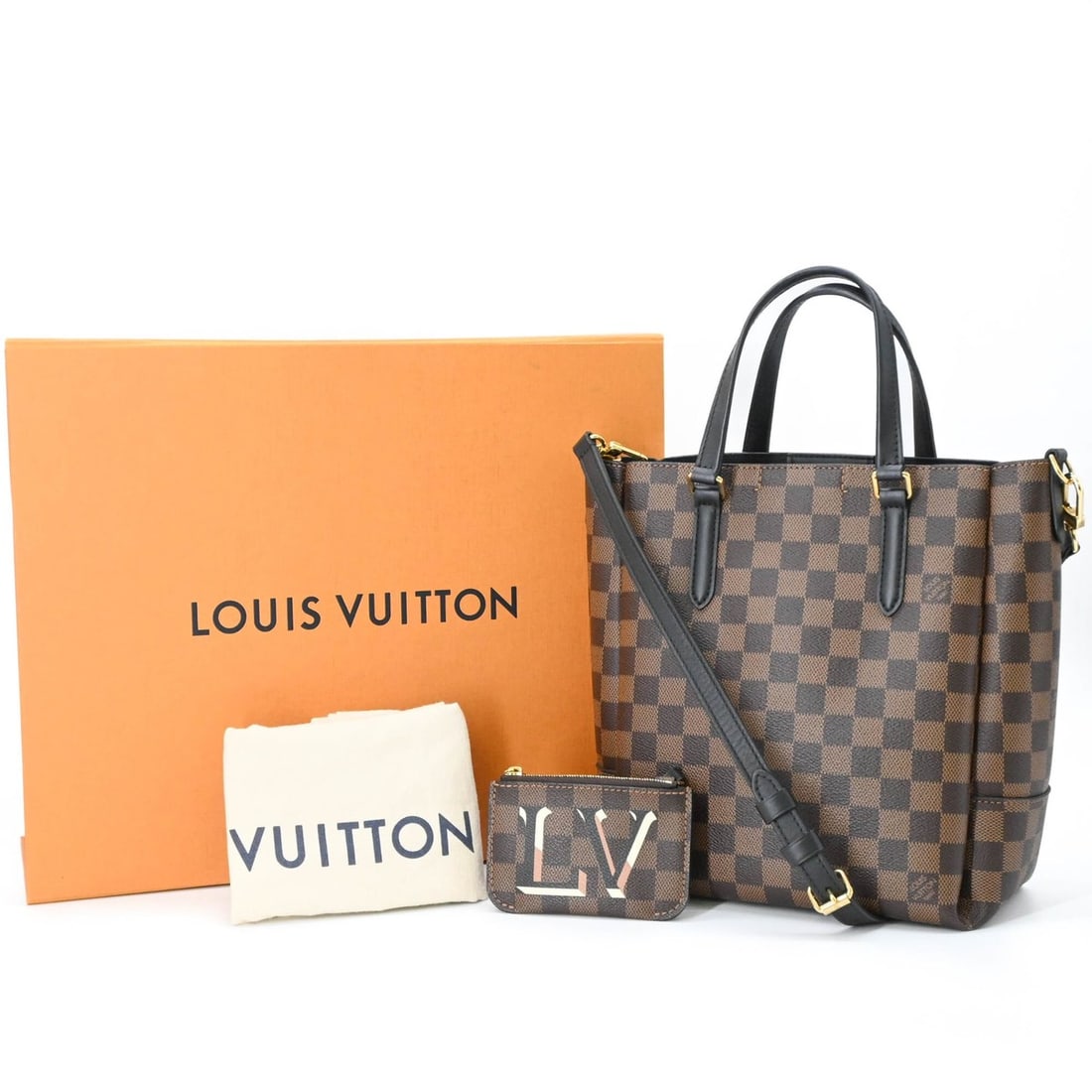 LOUIS VUITTON Damier Belmont NV BB Handbag Shoulder Bag for Women, Brown N60348: --- Catalog ---Category: SizeSize (HxWxD): 26cm x 23cm x 12cm / 10.23'' x 9.05'' x 4.72''Category: DesignType: HandbagColor: BrownGender: WomenMaterial: Damier Canvas Category: GeneralLine: DamierBran
