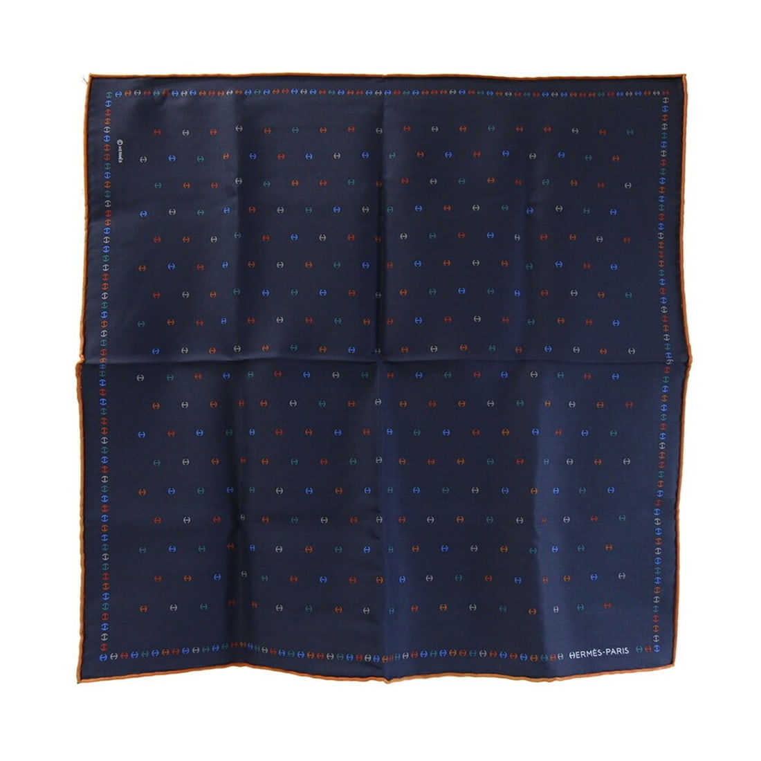 Hermes Scarf Muffler H Tonneau Multicolor Pocket Square 806342T 100% Silk Marine Petite Stole Men's: --- Catalog ---Category: SizeSize (LxW): 4.15m x 42cm / 163.58'' x 16.53''Category: DesignType: ScarfColor: Black, Multi-colorGender: MenMaterial: Silk 100%Category: GeneralBrand: HermesCountry of Ori