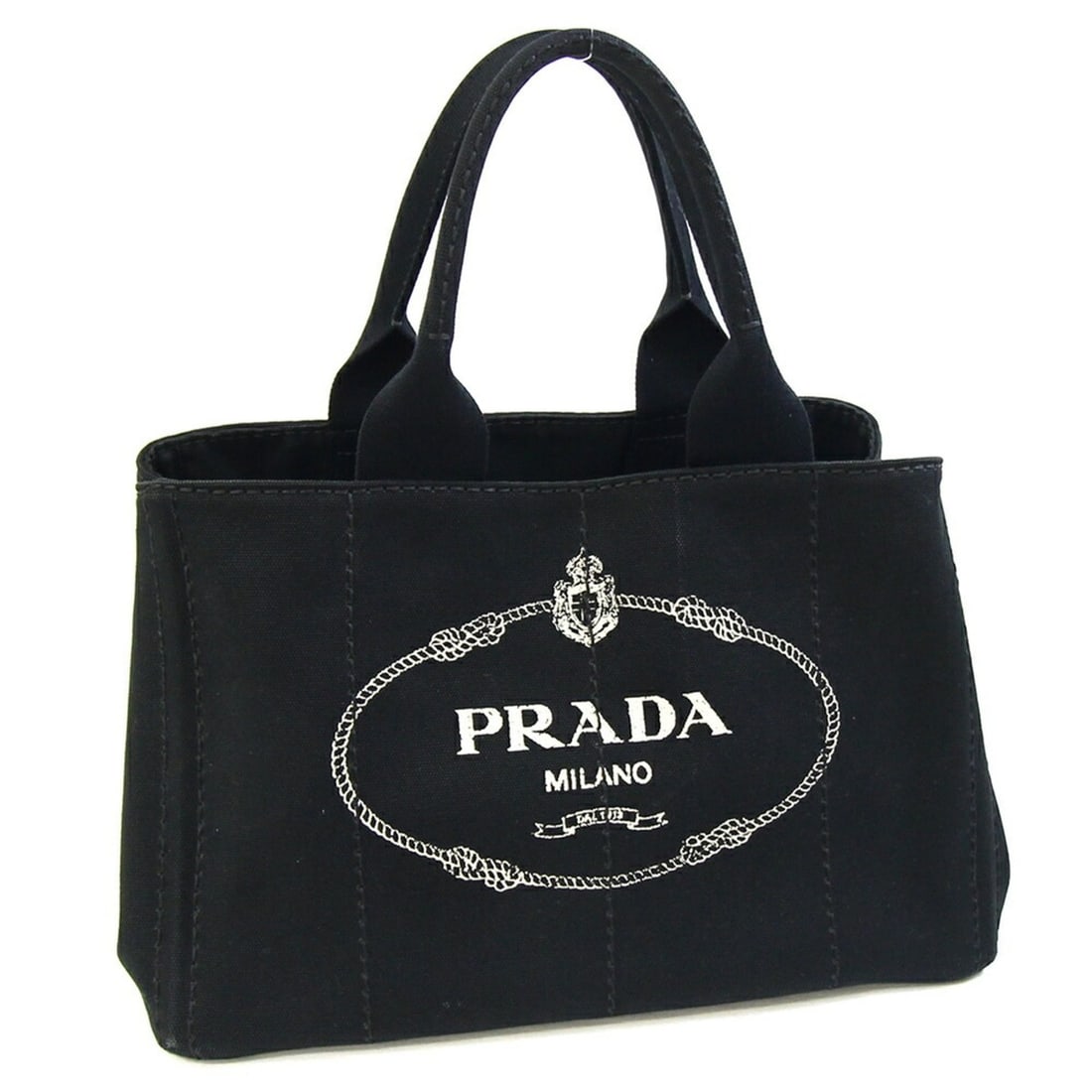 Prada Canapa handbag BN1877 Black canvas tote bag for women PRADA (1 of 20)