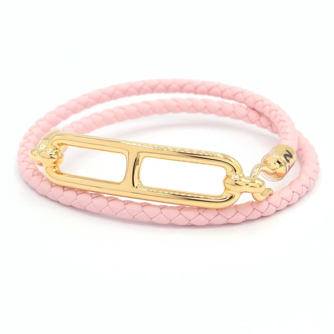 Hermes Bracelet, Louli Double Tour H071727, Rose Sakura, Veau Swift Leather, Layer, Women's.: --- Catalog ---Category: SizeWidth: 3.5mm / 0.13''Length: 14.5cm / 5.7''Weight: 9.9g / 0.34oz.Category: DesignType: Charm braceletColor: Rose sakuraGender: WomenMaterial: Swift leatherCategory: Genera