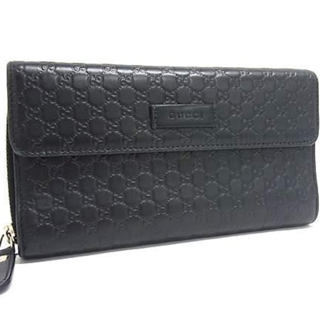 GUCCI Microguccissima Zip-Around Wallet 449364 Black Leather Men's and Women's: --- Catalog ---Category: SizeSize (HxWxD): 10.5cm x 19.5cm x 3.5cm / 4.13'' x 7.67'' x 1.37''Category: DesignType: Long wallet (bi-fold)Color: BlackGender: Men,WomenMaterial: Leather Category: General