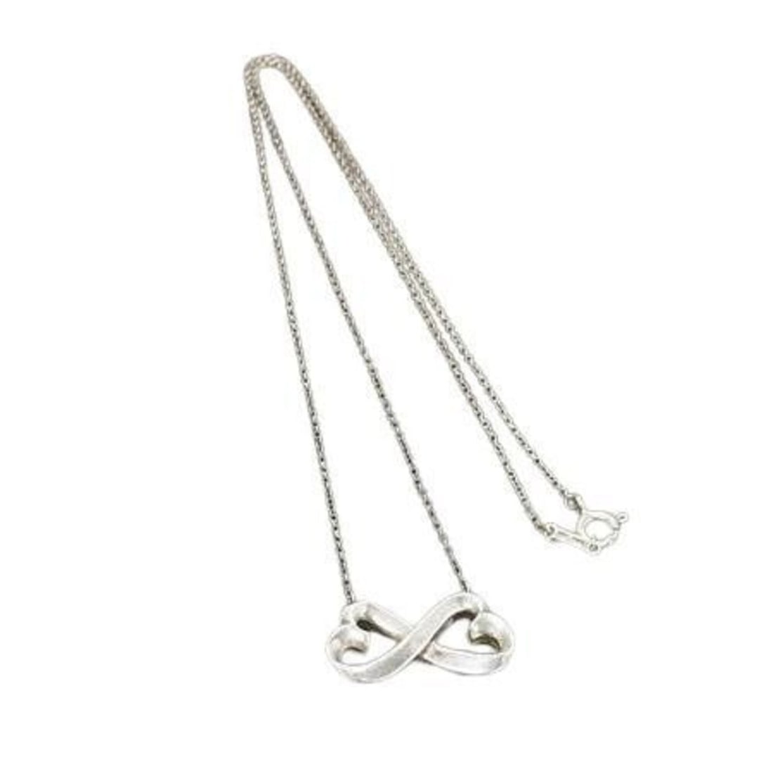 TIFFANY & Co. Tiffany Paloma Picasso Double Loving Heart Necklace SV925 Women's: --- Catalog ---Category: SizePendant Size: 1.1mm x 2.2mm / 0.04'' x 0.08''Neck Circumference: 43 cm / 16.92''Category: DesignColor: SilverGender: WomenMaterial: Silver 925Pendant Type: PendantNecklace