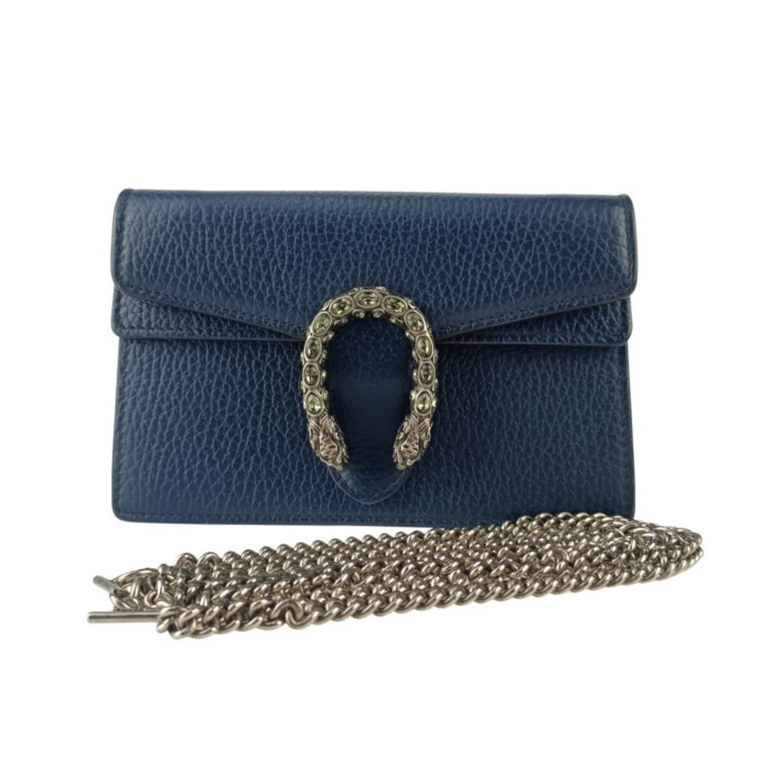 GUCCI Dionysus Shoulder Bag 476432 Blue Leather Women's Crystal Chain: --- Catalog ---Category: SizeSize (HxWxD): 10cm x 16.5cm x 2.5cm / 3.93'' x 6.49'' x 0.98''Category: DesignType: Shoulder bagColor: BlueGender: WomenMaterial: Leather Category: GeneralMPN: 476432Brand