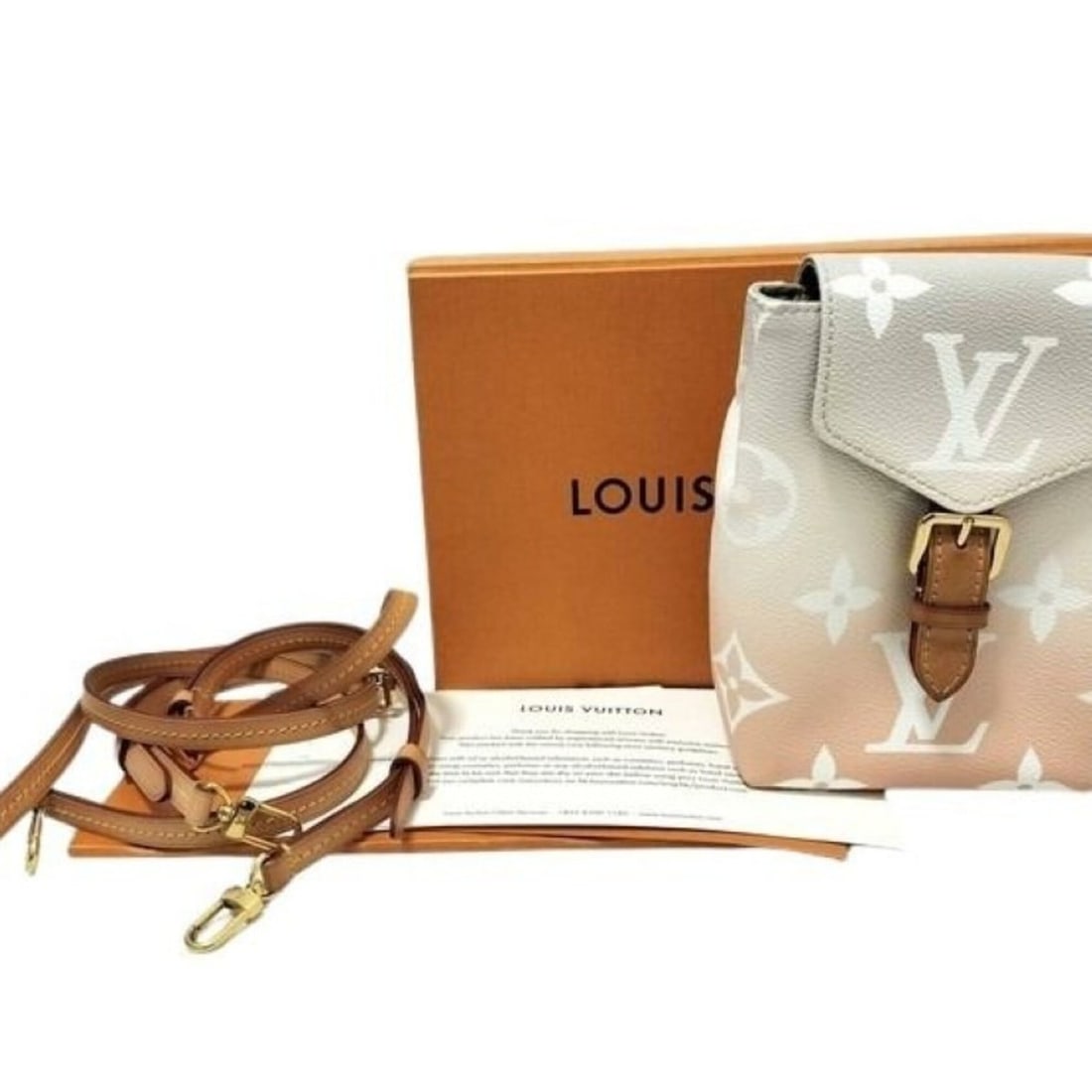 LOUIS VUITTON Louis Vuitton Backpack by The Pool Tiny M45764 Blume Leather Women's (1 of 10)