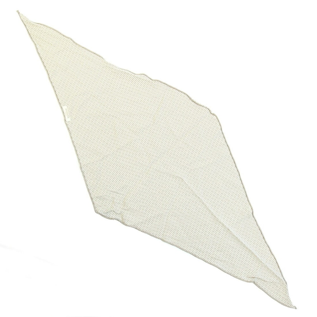 Hermes scarf/muffler, ivory/beige, 100% silk, diamond pattern, H, women's.: --- Catalog ---Category: SizeSize (LxW): 94cm x 35cm / 37'' x 13.77''Category: DesignType: ScarfColor: Beige, IvoryGender: WomenMaterial: Silk 100%Category: GeneralBrand: HermesCountry of Origin: Fran