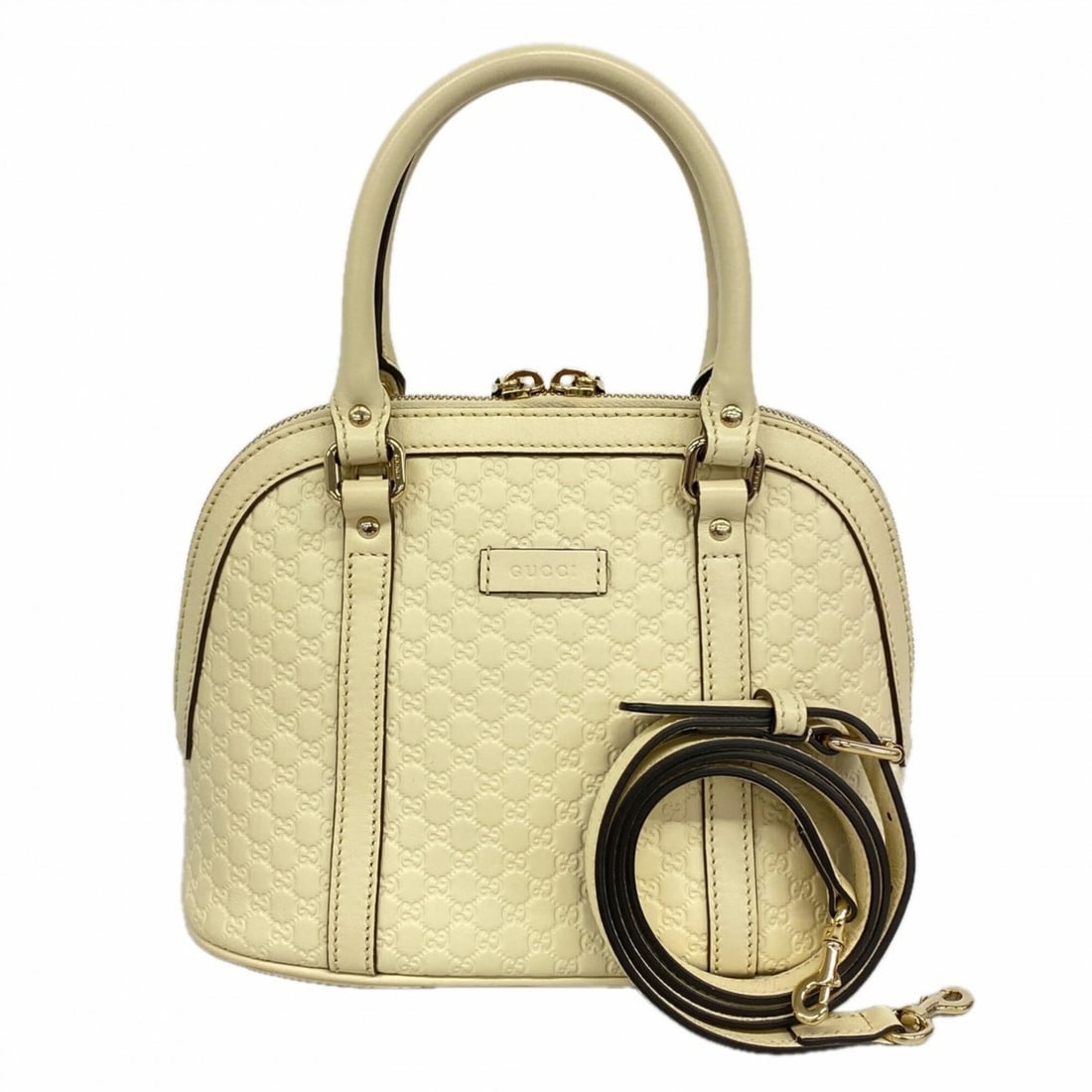 Gucci Microguccissima Handbag 449654 Leather White Champagne 2-way Bag for Women: --- Catalog ---Category: SizeSize (HxWxD): 18cm x 24cm x 12.5cm / 7.08'' x 9.44'' x 4.92''Category: DesignType: HandbagColor: WhiteGender: WomenMaterial: Leather Category: GeneralMPN: 449654Brand: Guc